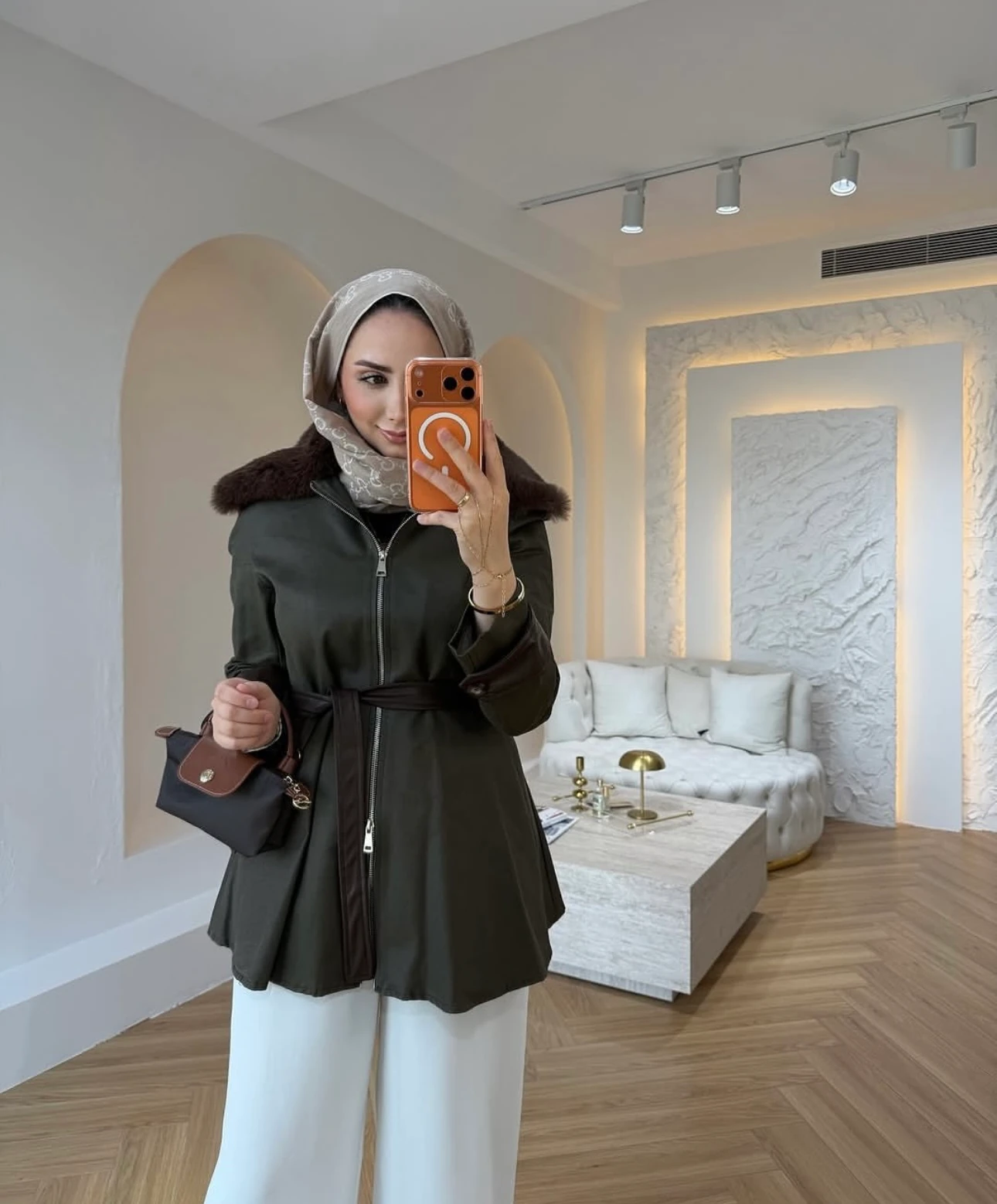 BELİSCHA OLİVE KÜRK CEKET 101201