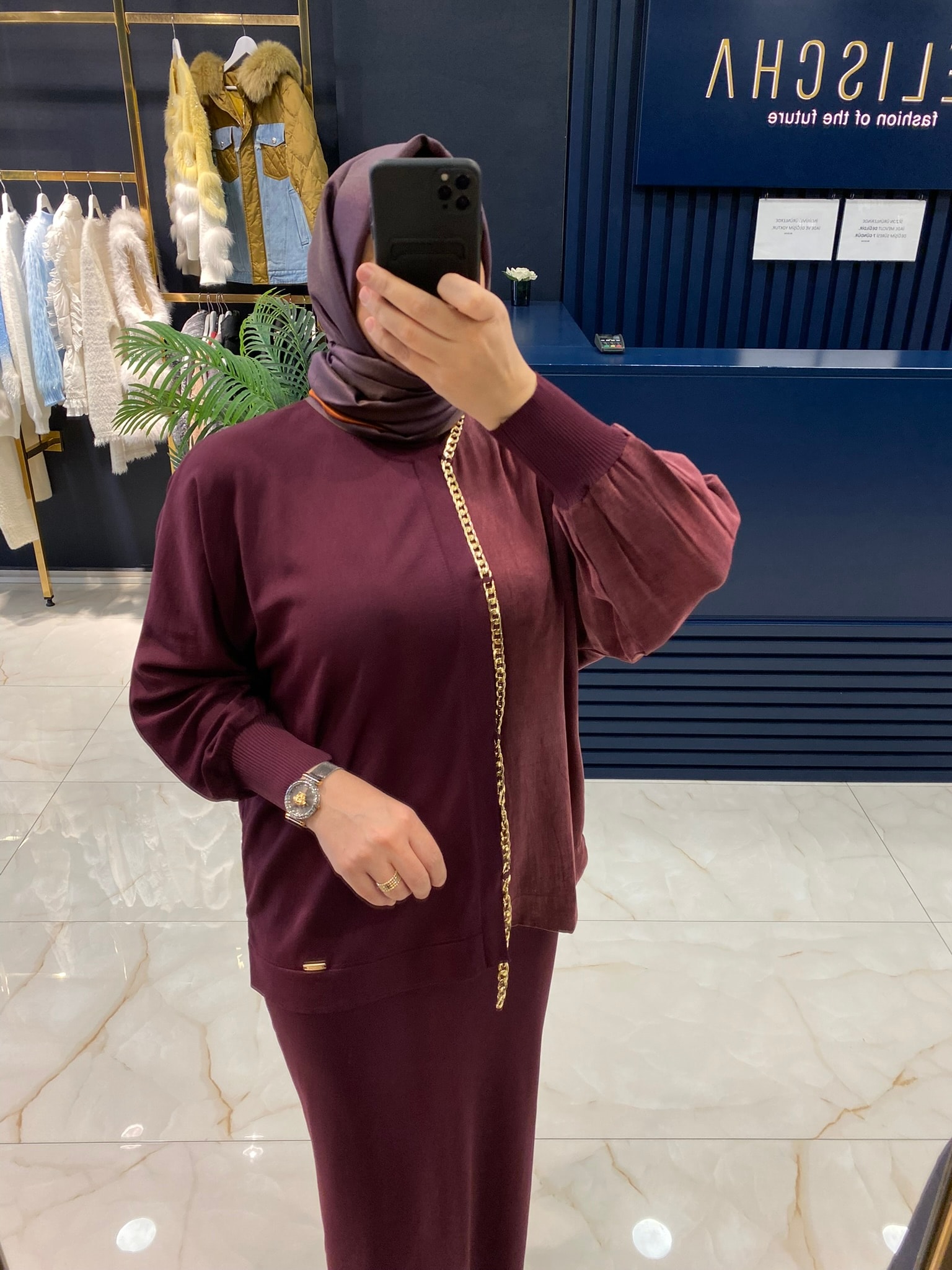 NİLİWİ ZİNCİRLİ YARASA BLUZ 3100