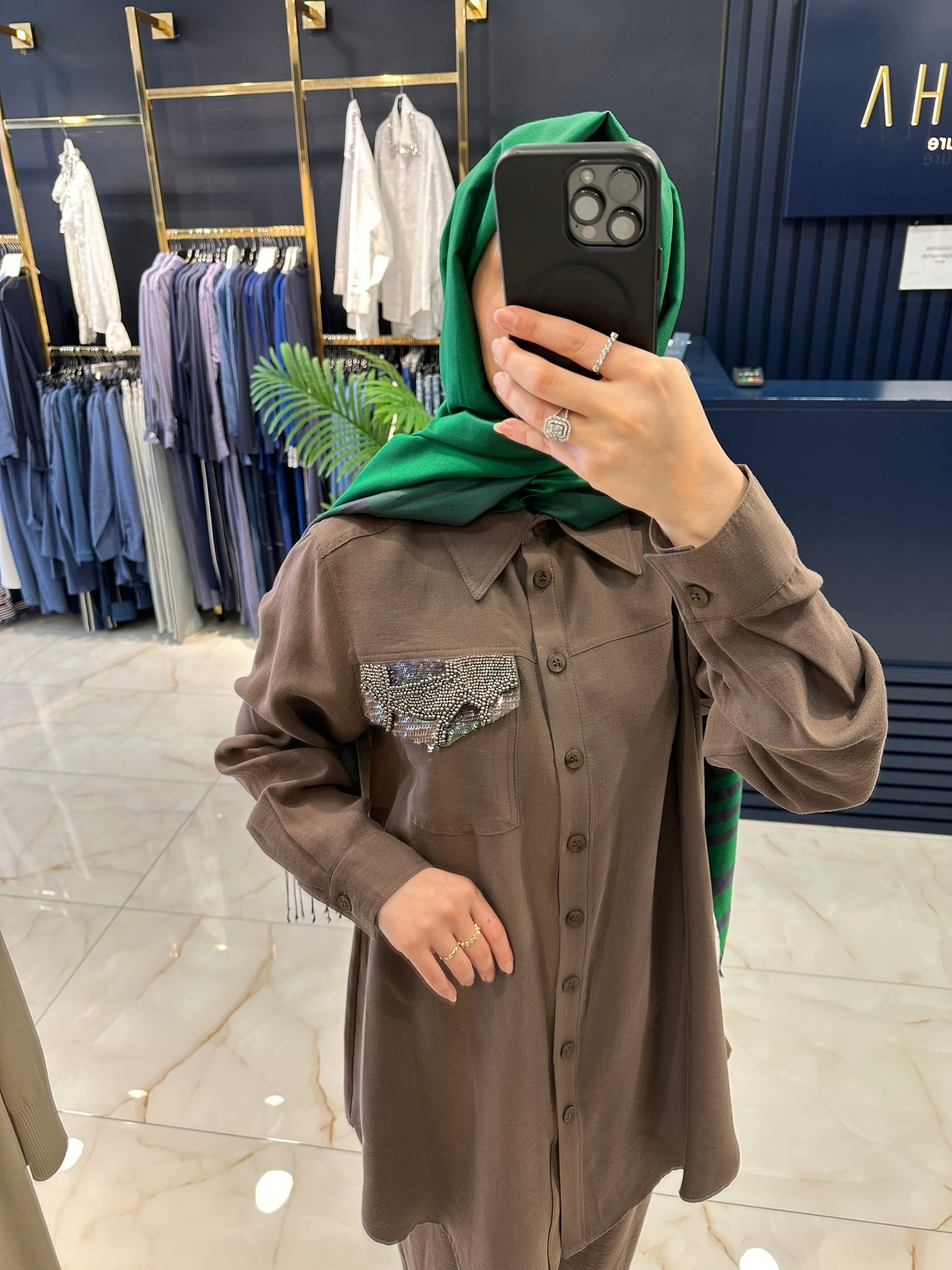 Heddy Ön Cebi İşlemeli Keten Pantolonlu Takım 25413