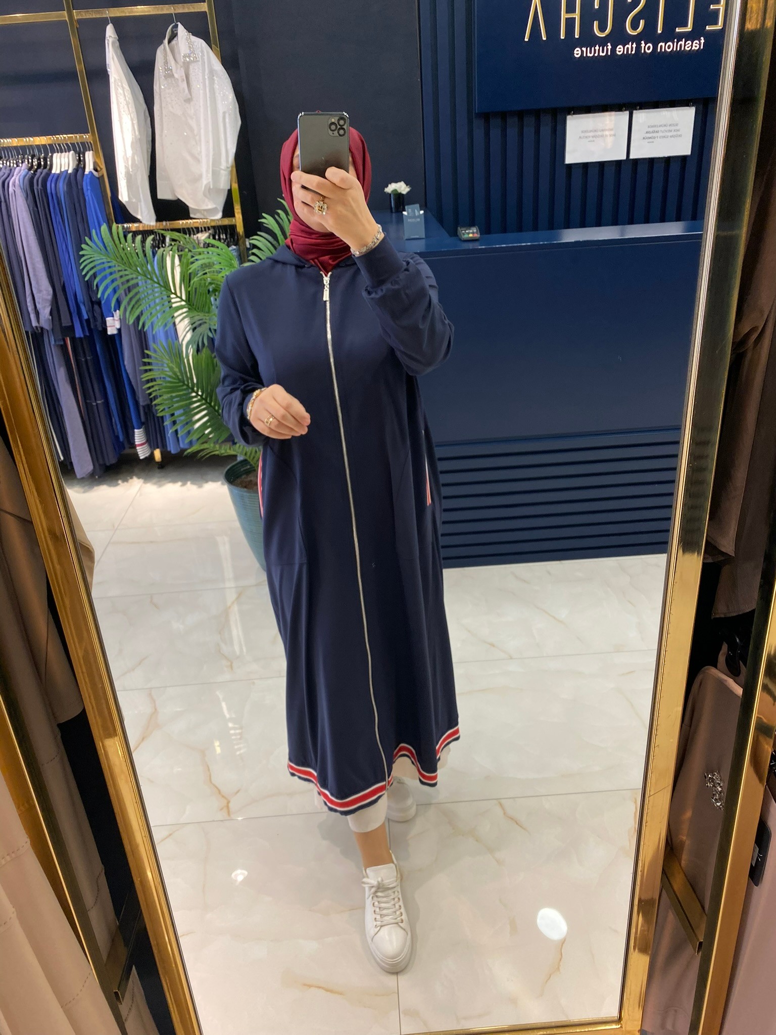 Heddy Fermuarlı Bambu Ferace 25901