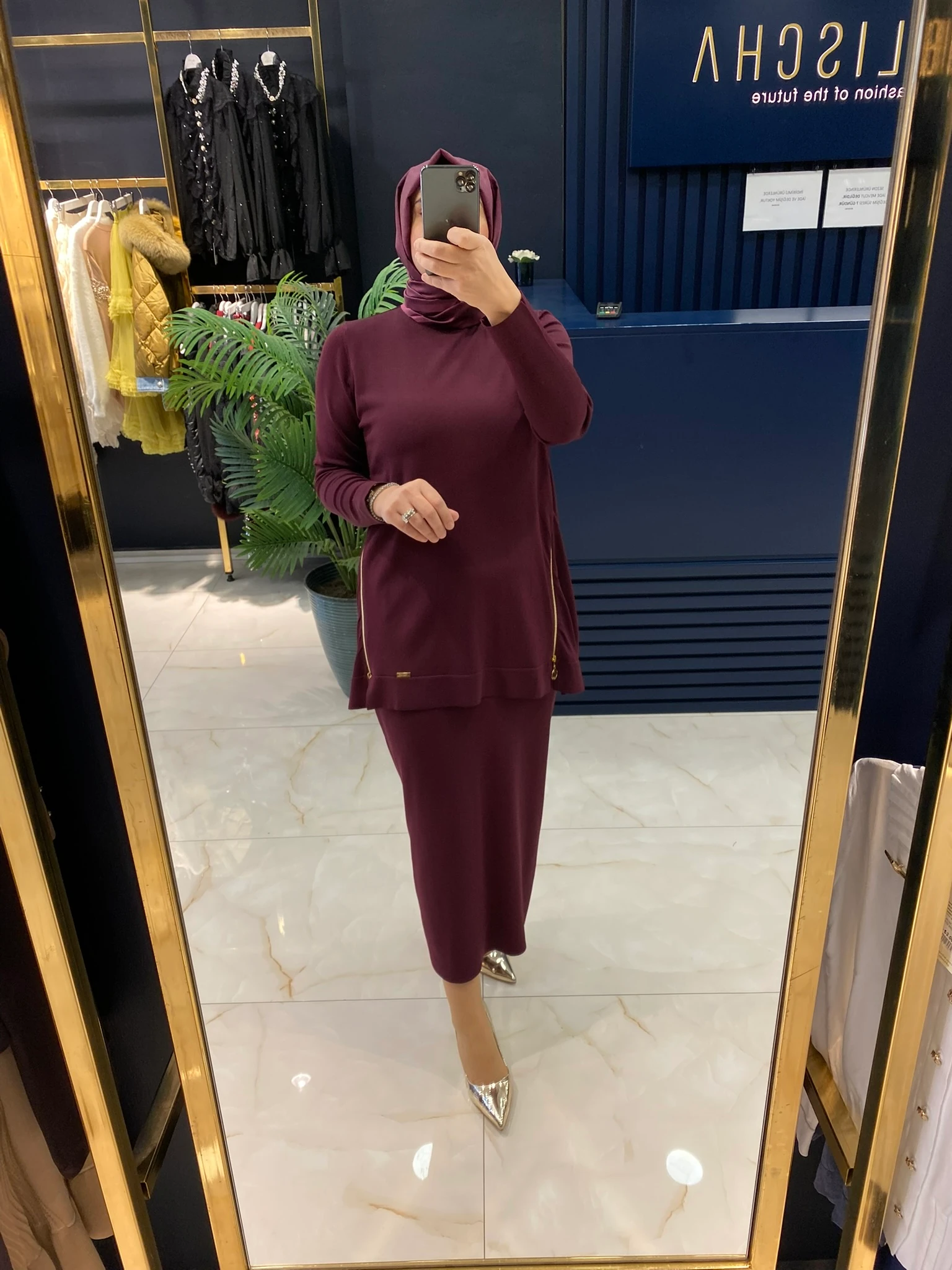 NİLİWİ TRİKO 3101 YANLARI FERMUARLI TUNİK