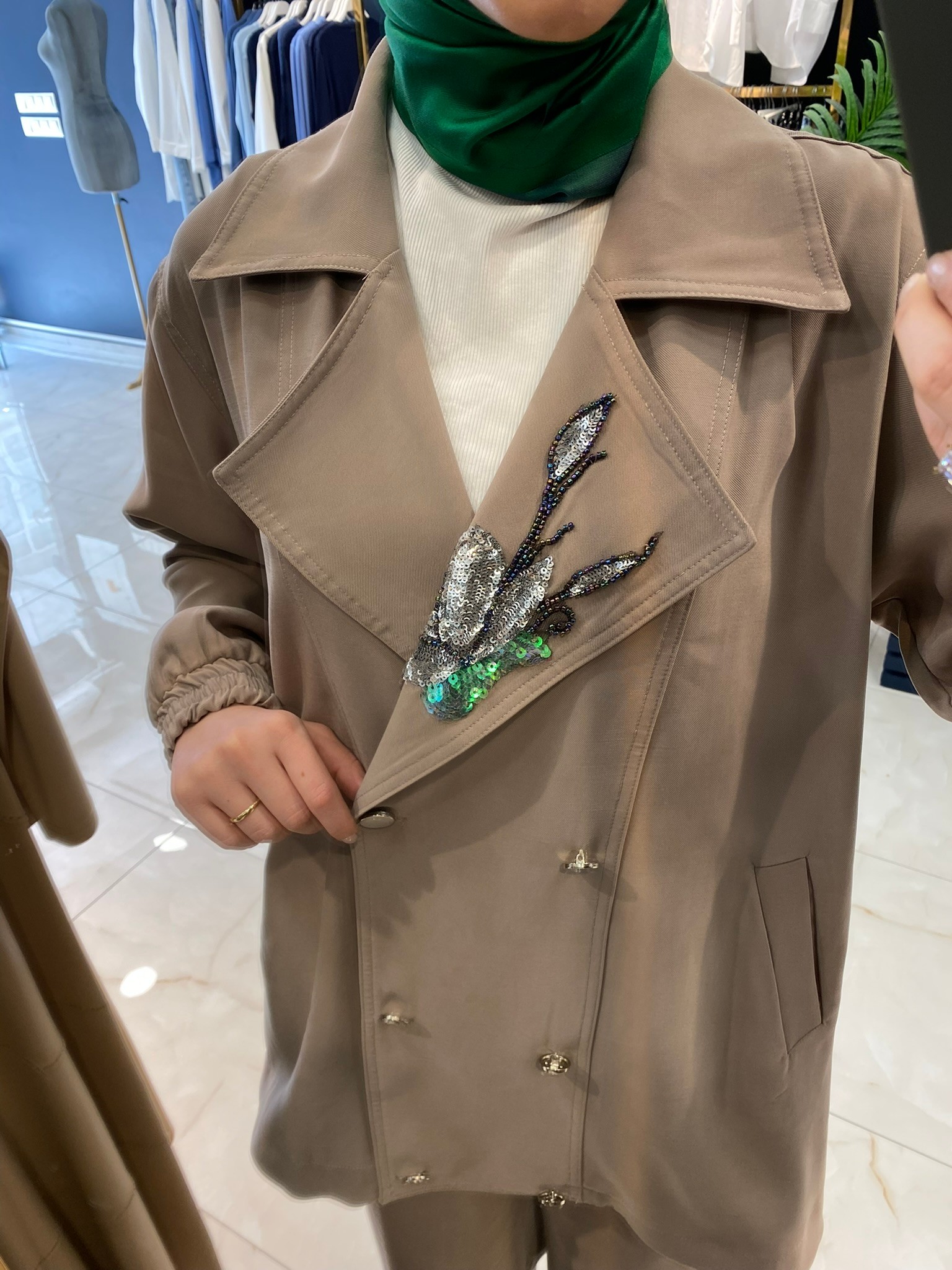 Heddy Ceketi Pul Detaylı Pantolonlu Takım 25415