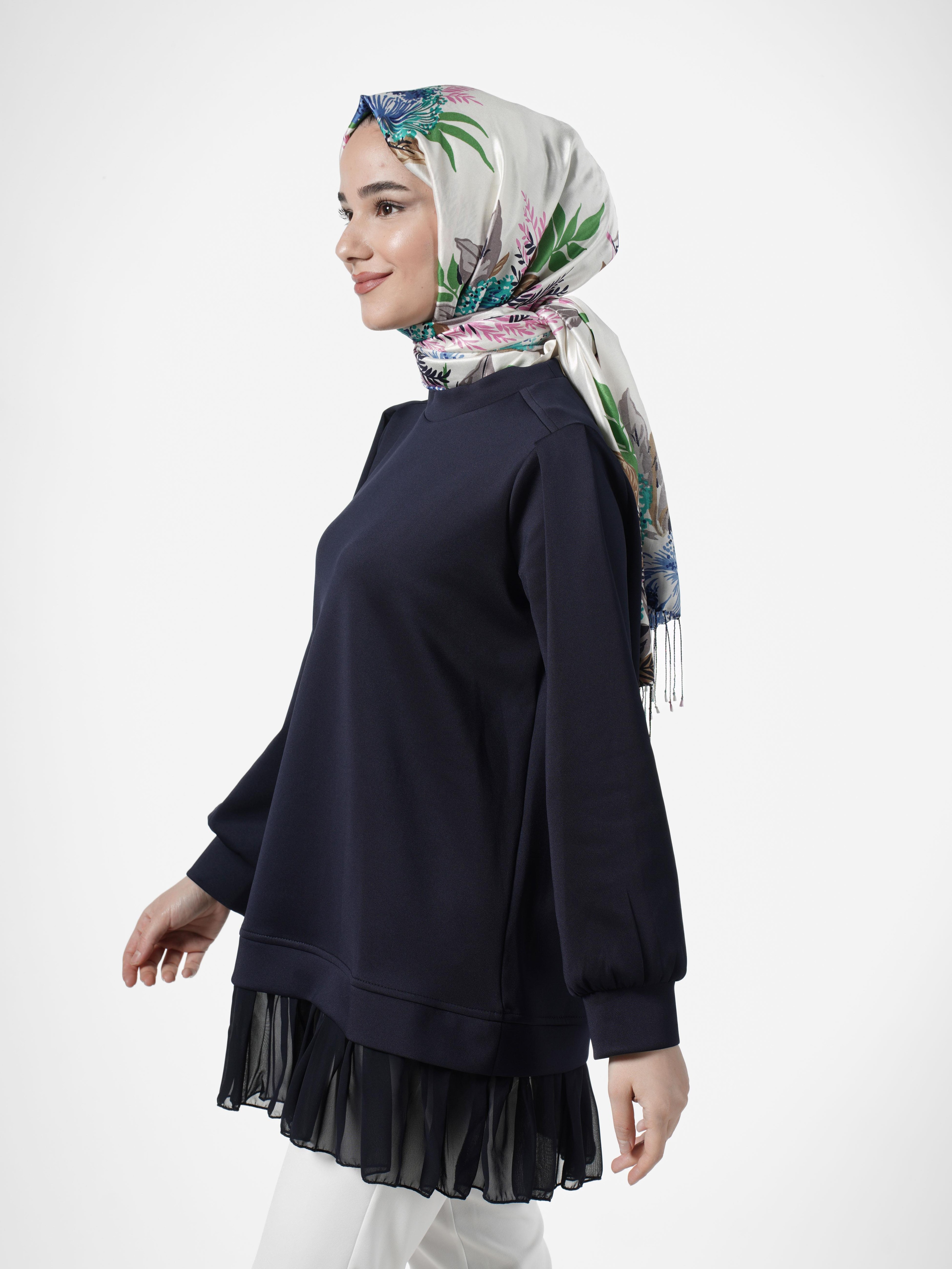 By Aysa Şifon Detaylı Sweat 1240-LACİVERT