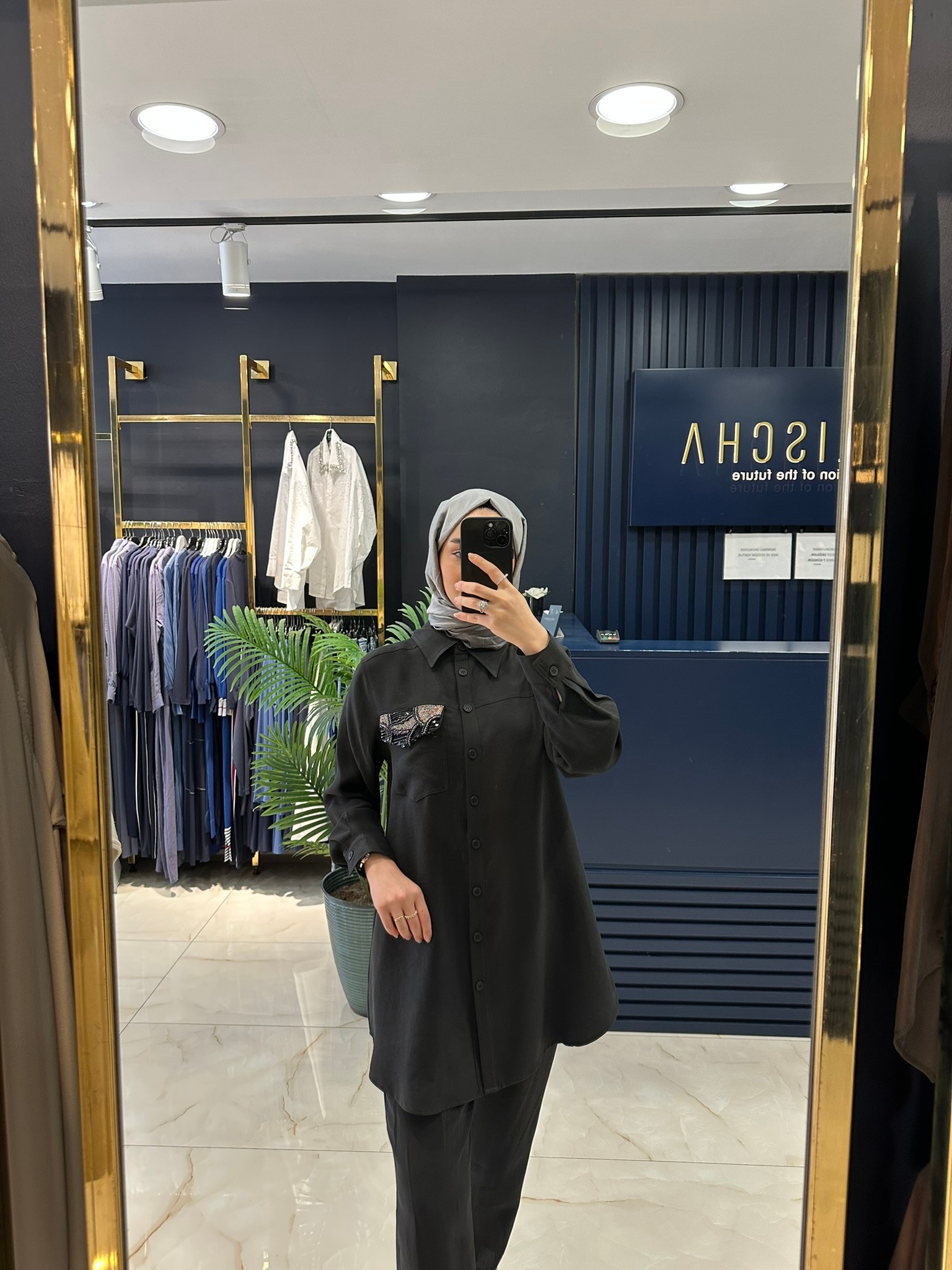 Heddy Ön Cebi İşlemeli Keten Pantolonlu Takım 25413