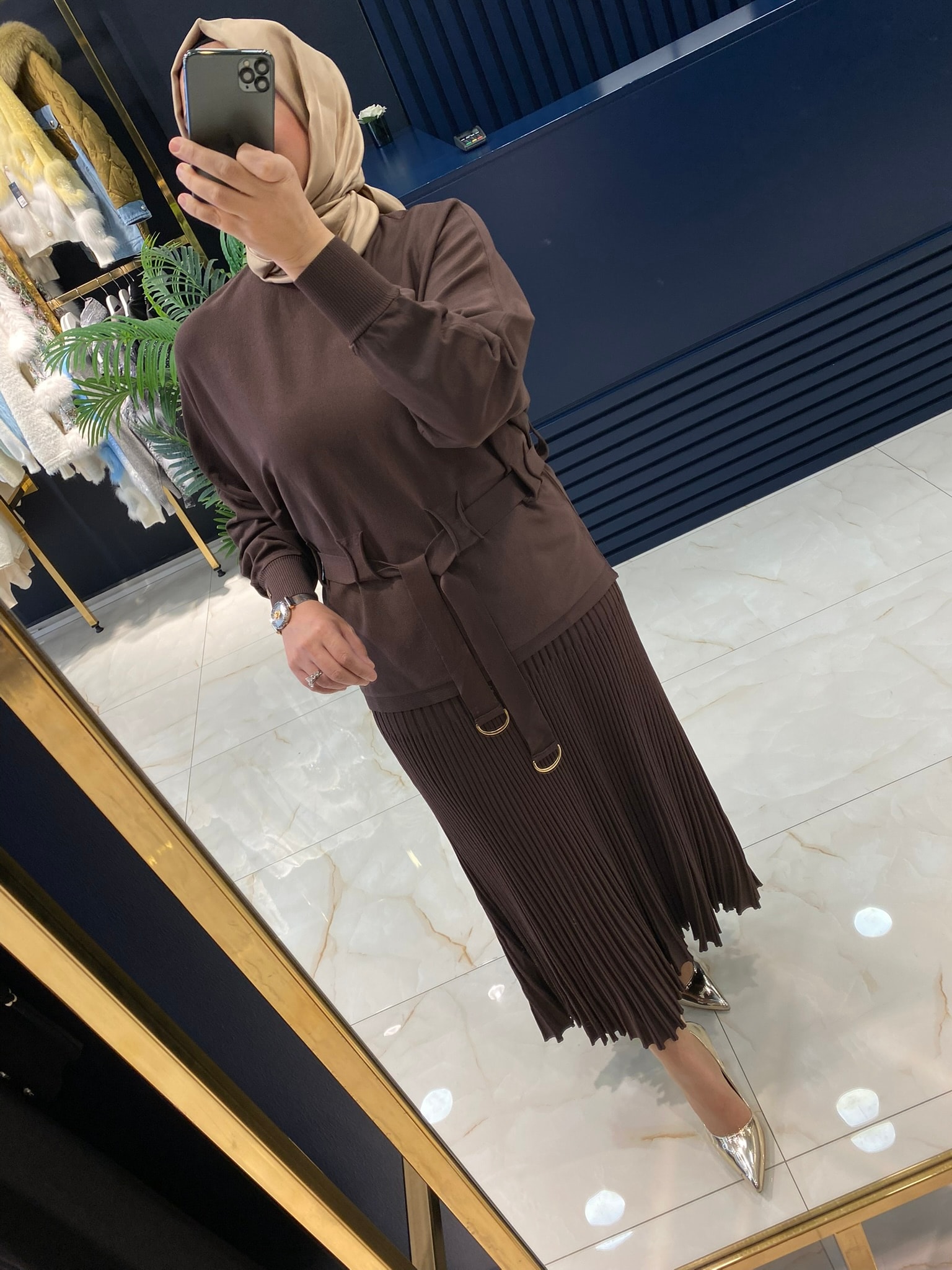 NİLİWİ TRİKO 3021 ÖRGÜ PİLİSE ETEK