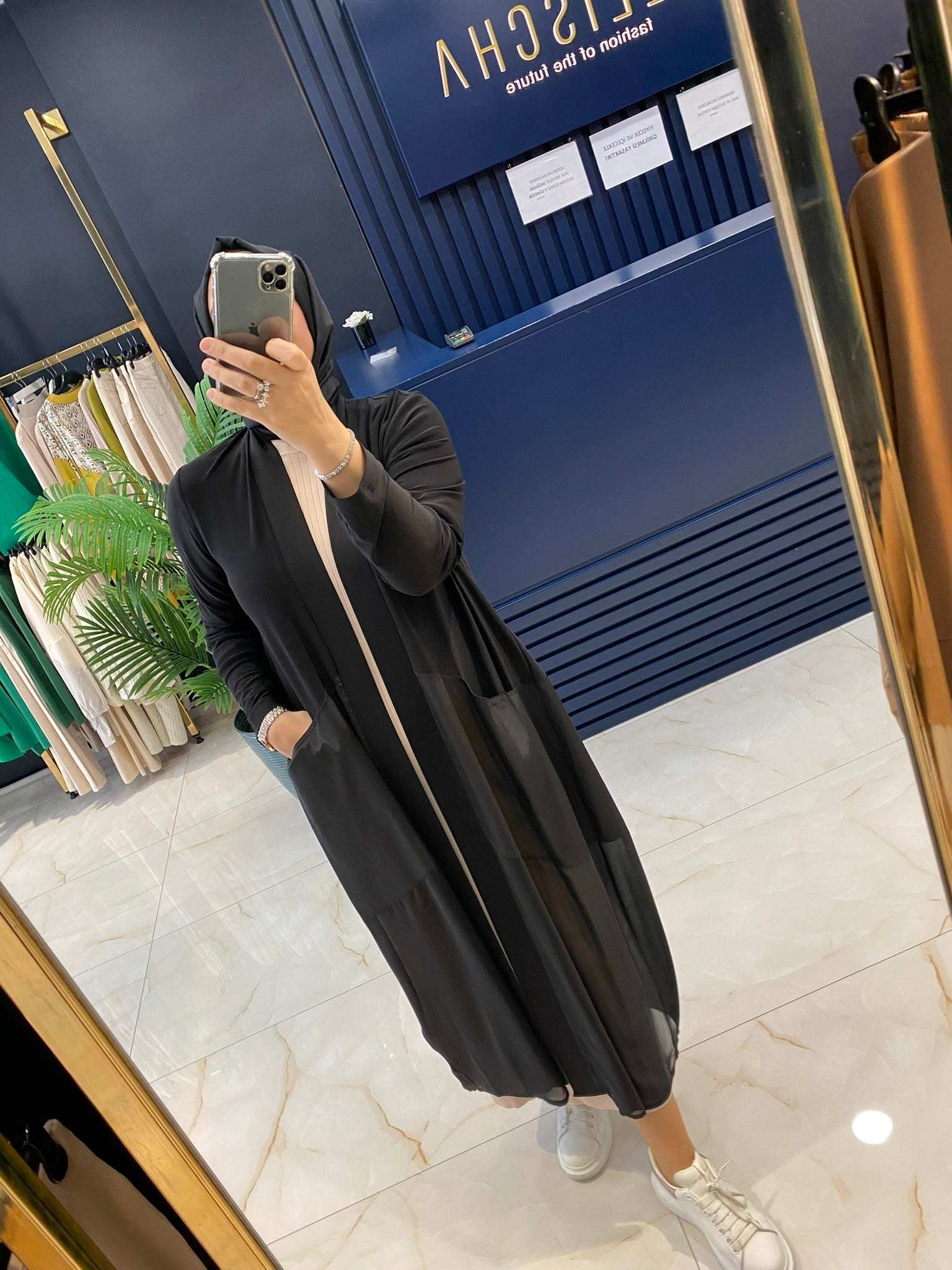 Heddy Cebi Paraşüt Detaylı Hırka 24294-SİYAH