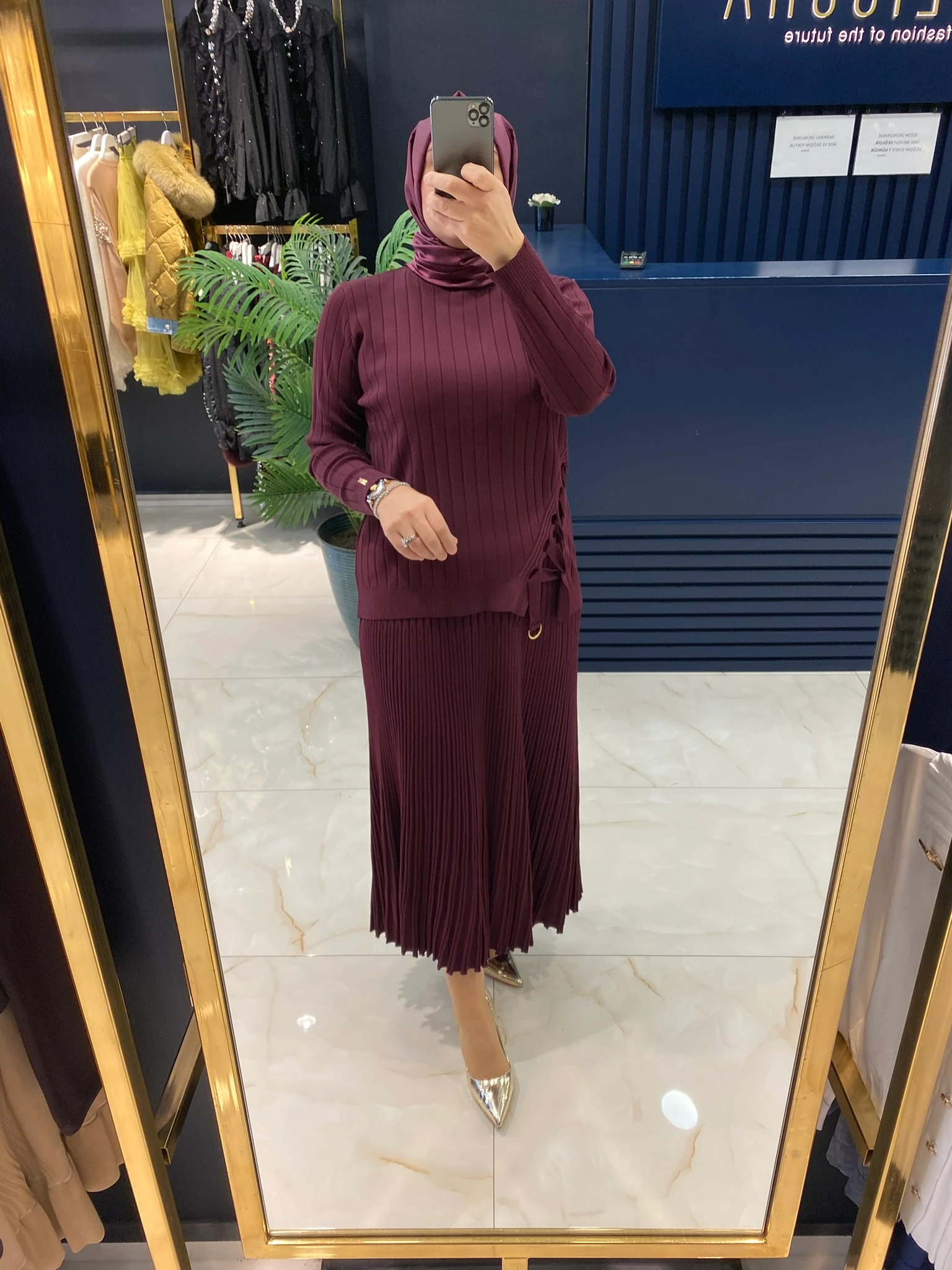 NİLİWİ TRİKO 3090 YANI VEREV PARÇALI TUNİK