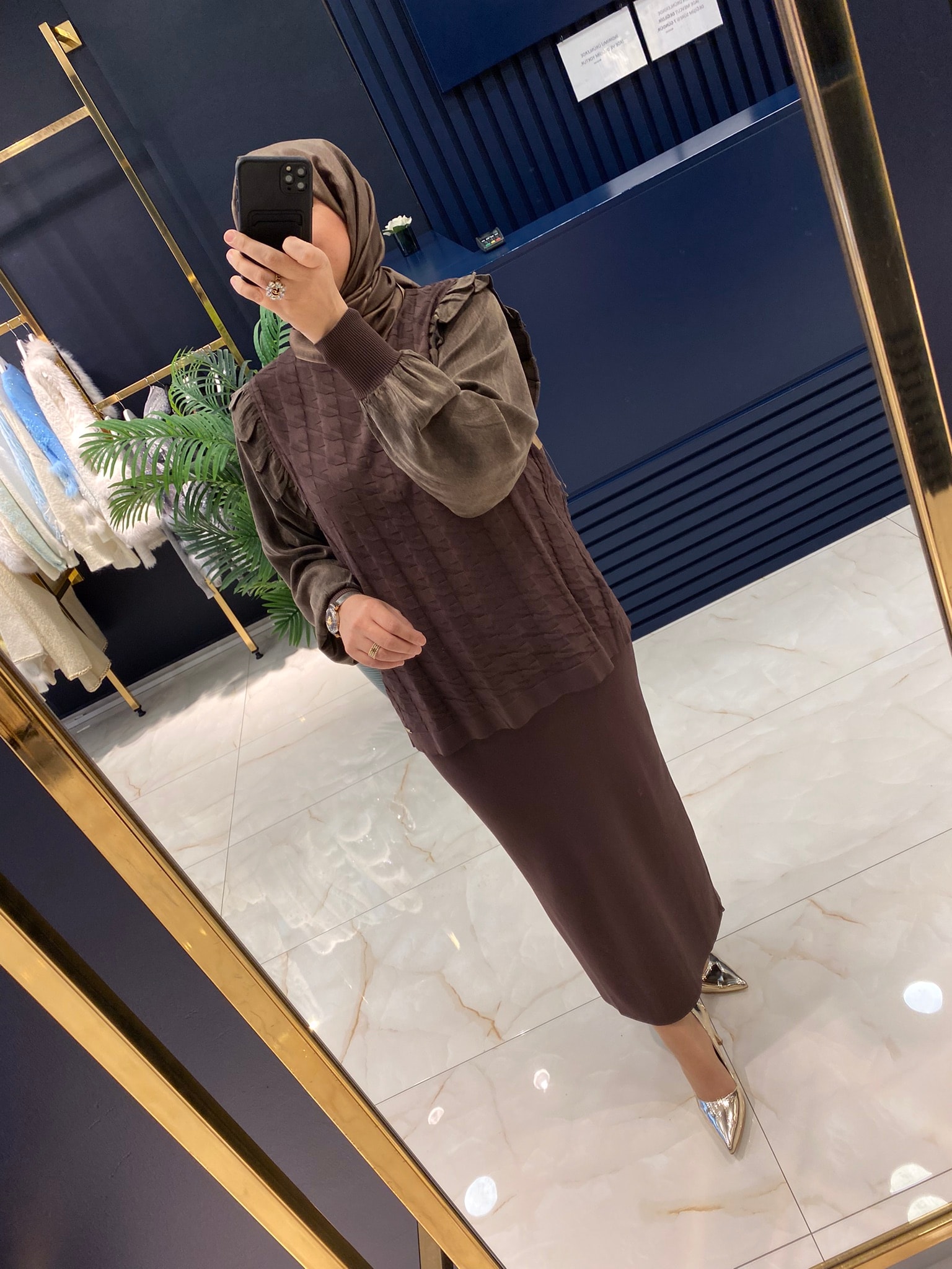 NİLİWİ TRİKO 3085 KOL EVİ KARE TUNİK