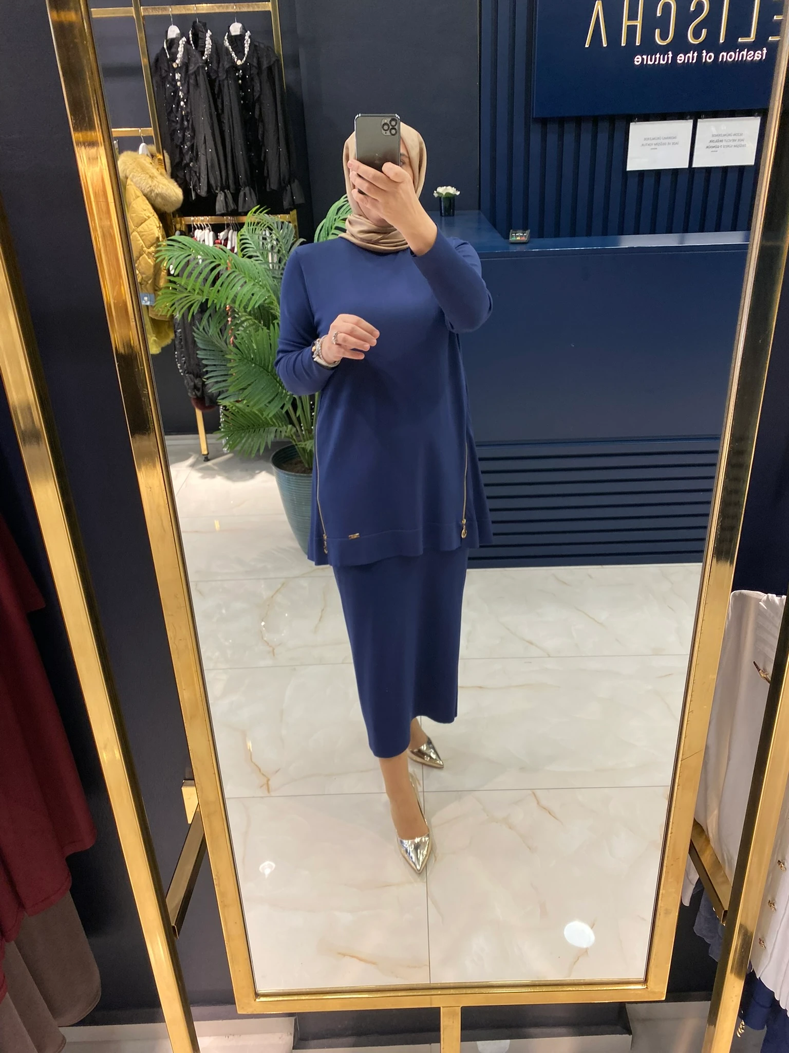 NİLİWİ TRİKO 3101 YANLARI FERMUARLI TUNİK