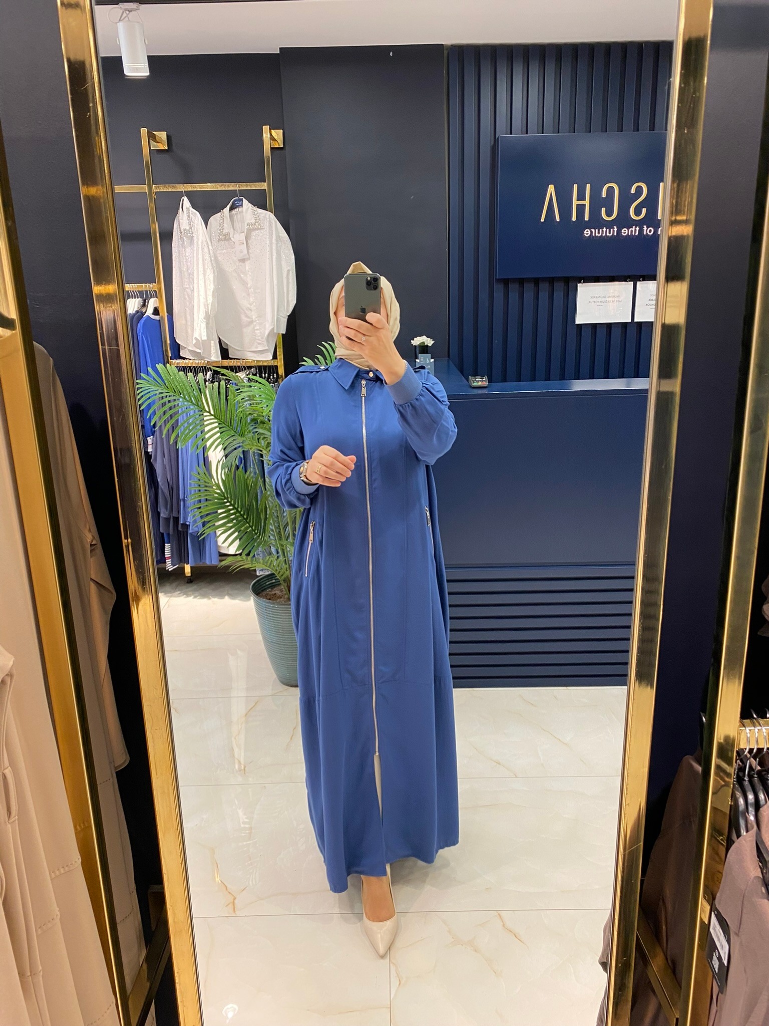 Heddy Önden Fermuarlı Tensel Ferace 25239
