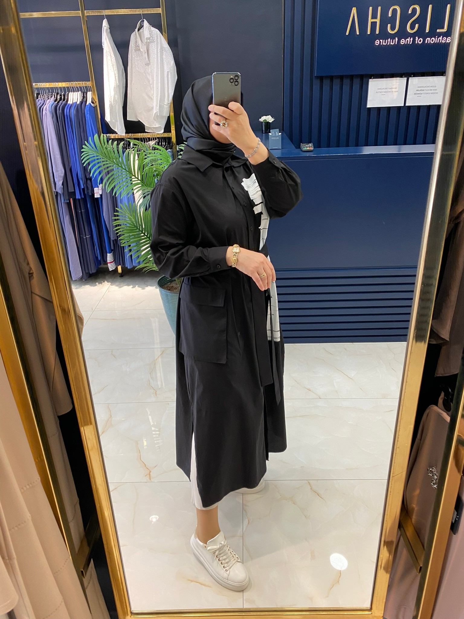 Heddy Tek Tarafı Baskı Detaylı Tunik 25219