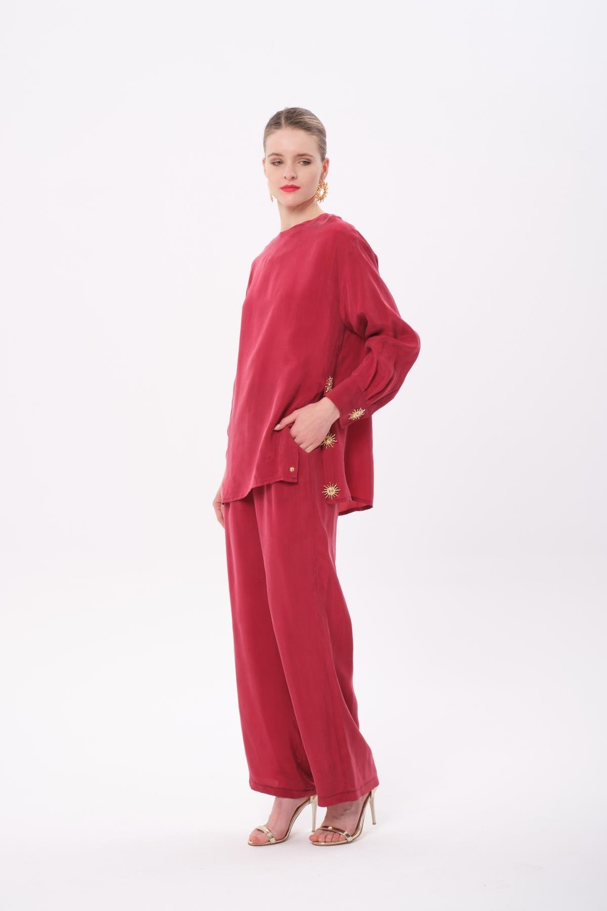 Missemramiss Seta Pantolonlu Takım 4786