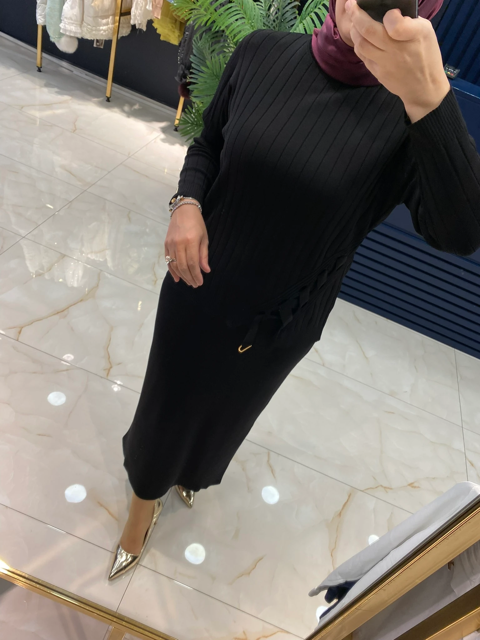 NİLİWİ TRİKO 3090 YANI VEREV PARÇALI TUNİK