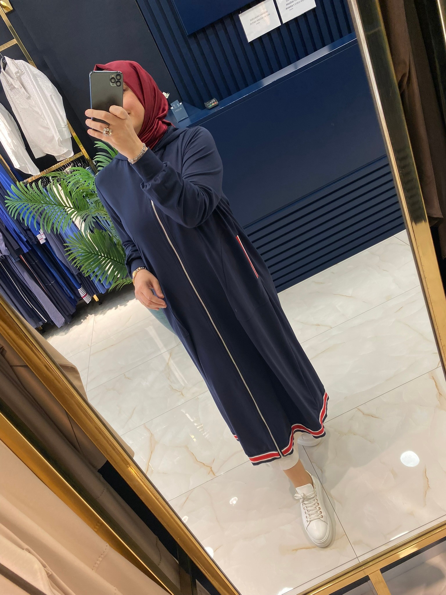 Heddy Fermuarlı Bambu Ferace 25901