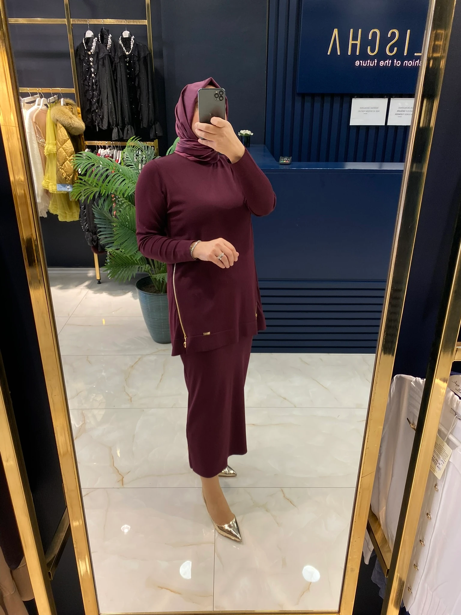 NİLİWİ TRİKO 3101 YANLARI FERMUARLI TUNİK