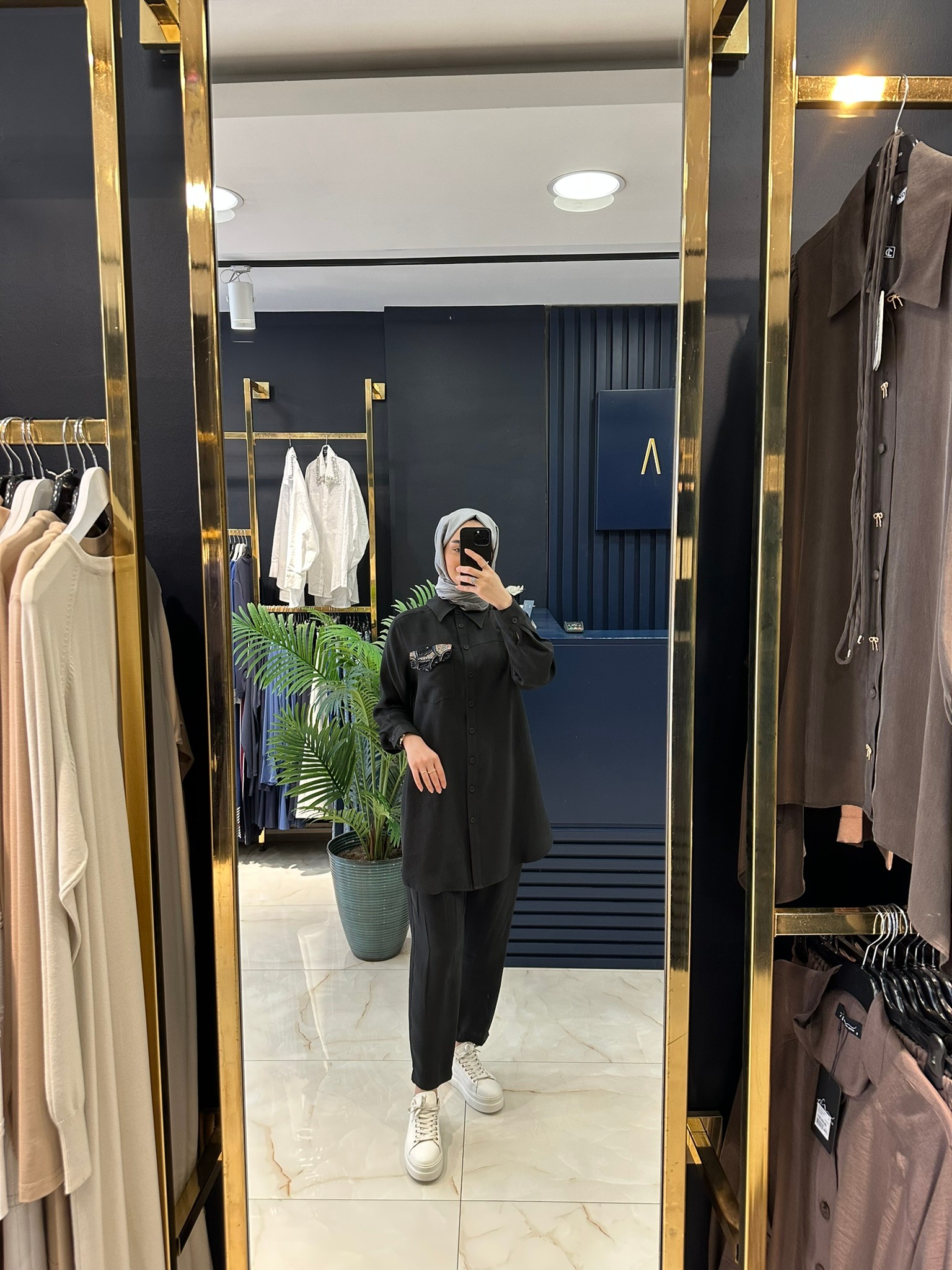 Heddy Ön Cebi İşlemeli Keten Pantolonlu Takım 25413