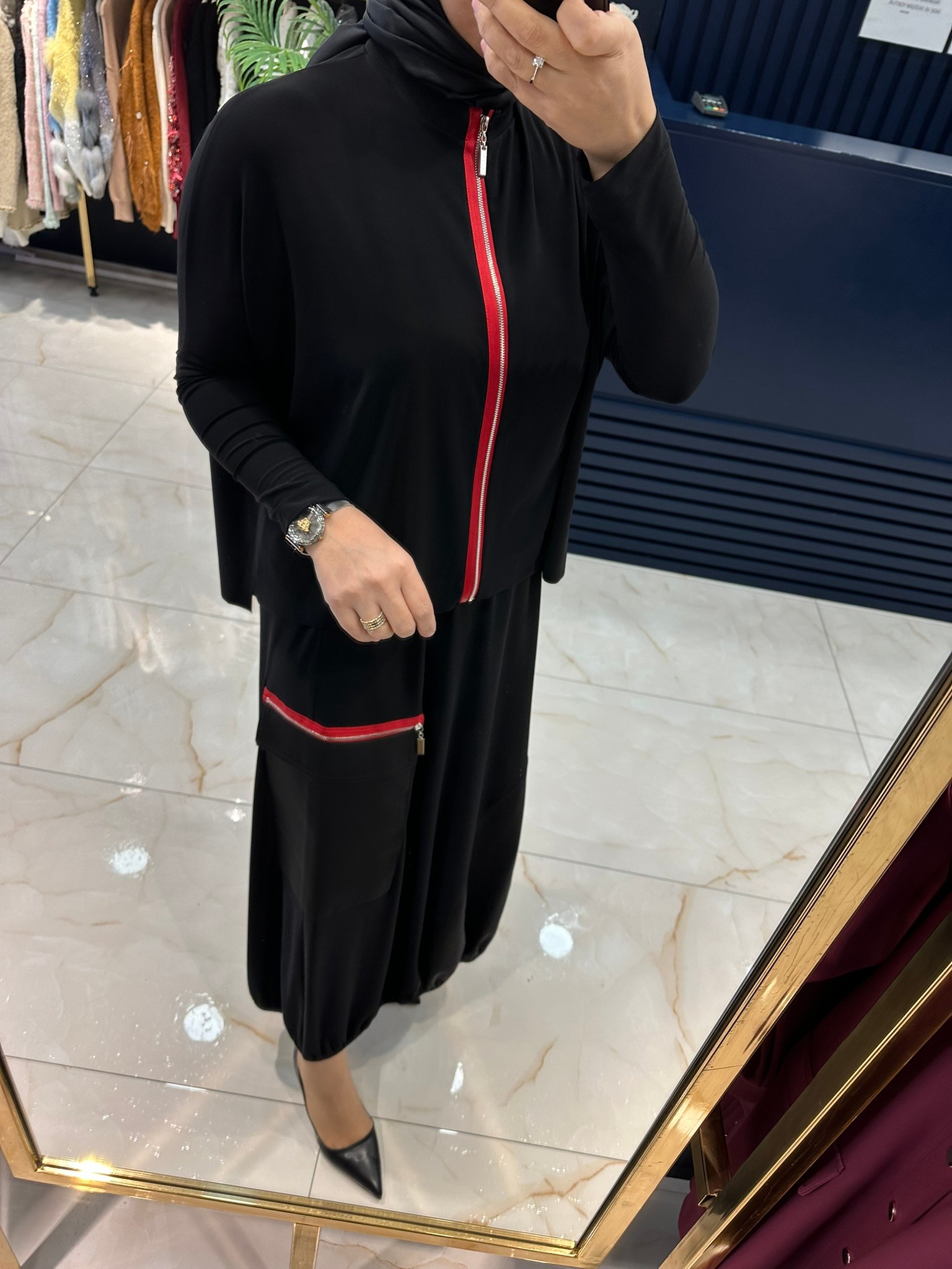 Heddy Bluzu Fermuarlı Sandy Etekli Takım 25457