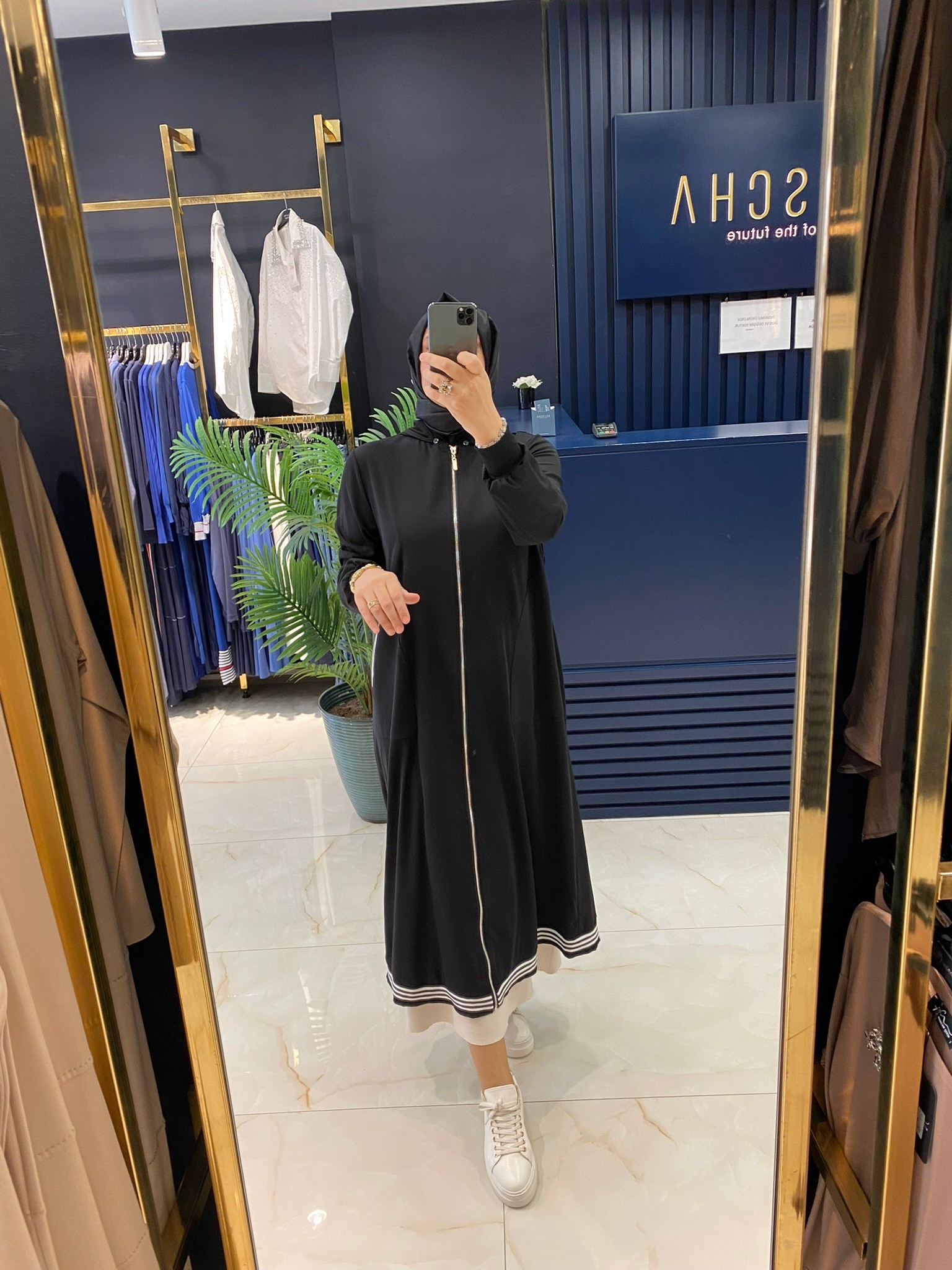 Heddy Fermuarlı Bambu Ferace 25901