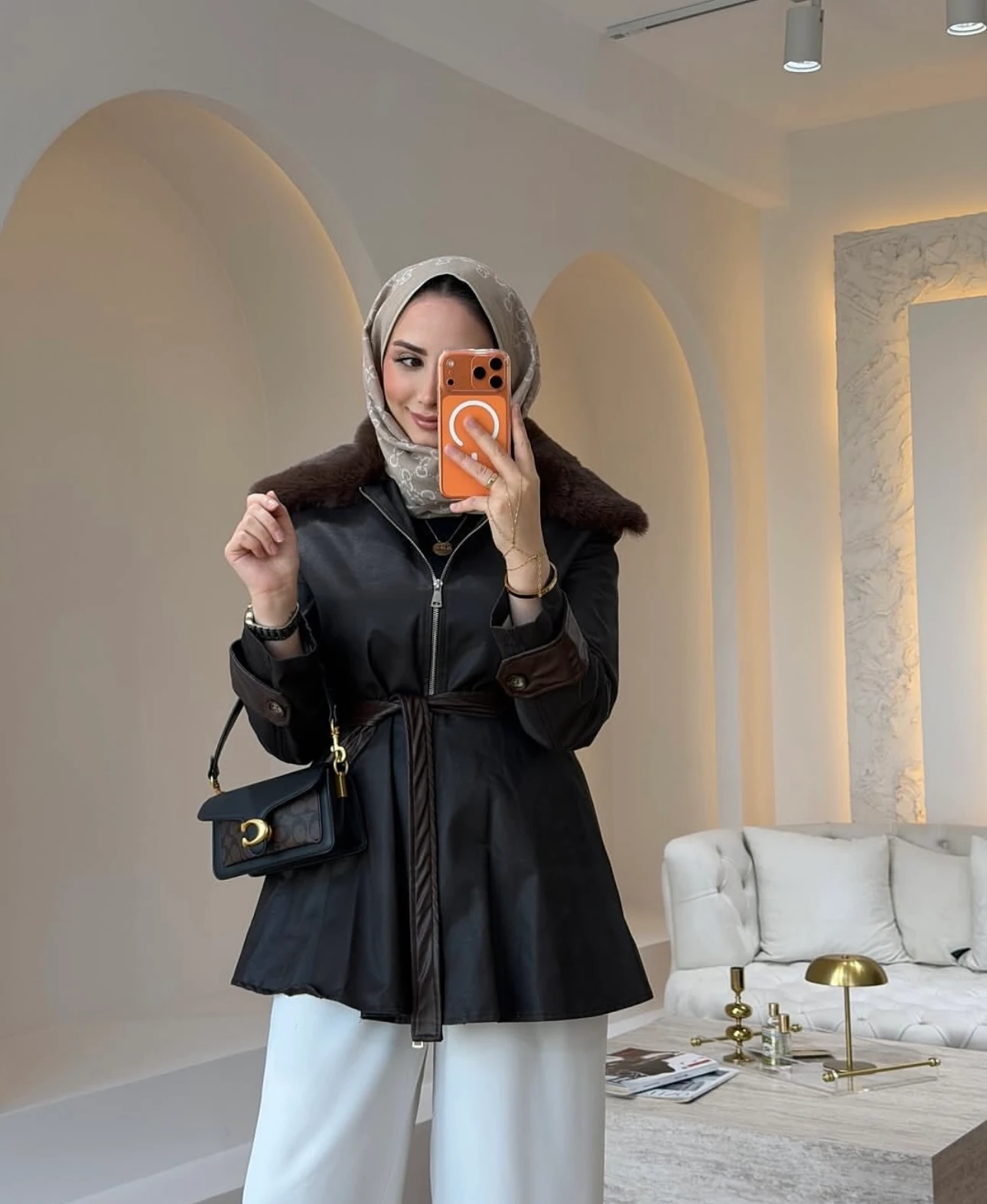 BELİSCHA OLİVE KÜRK CEKET 101201