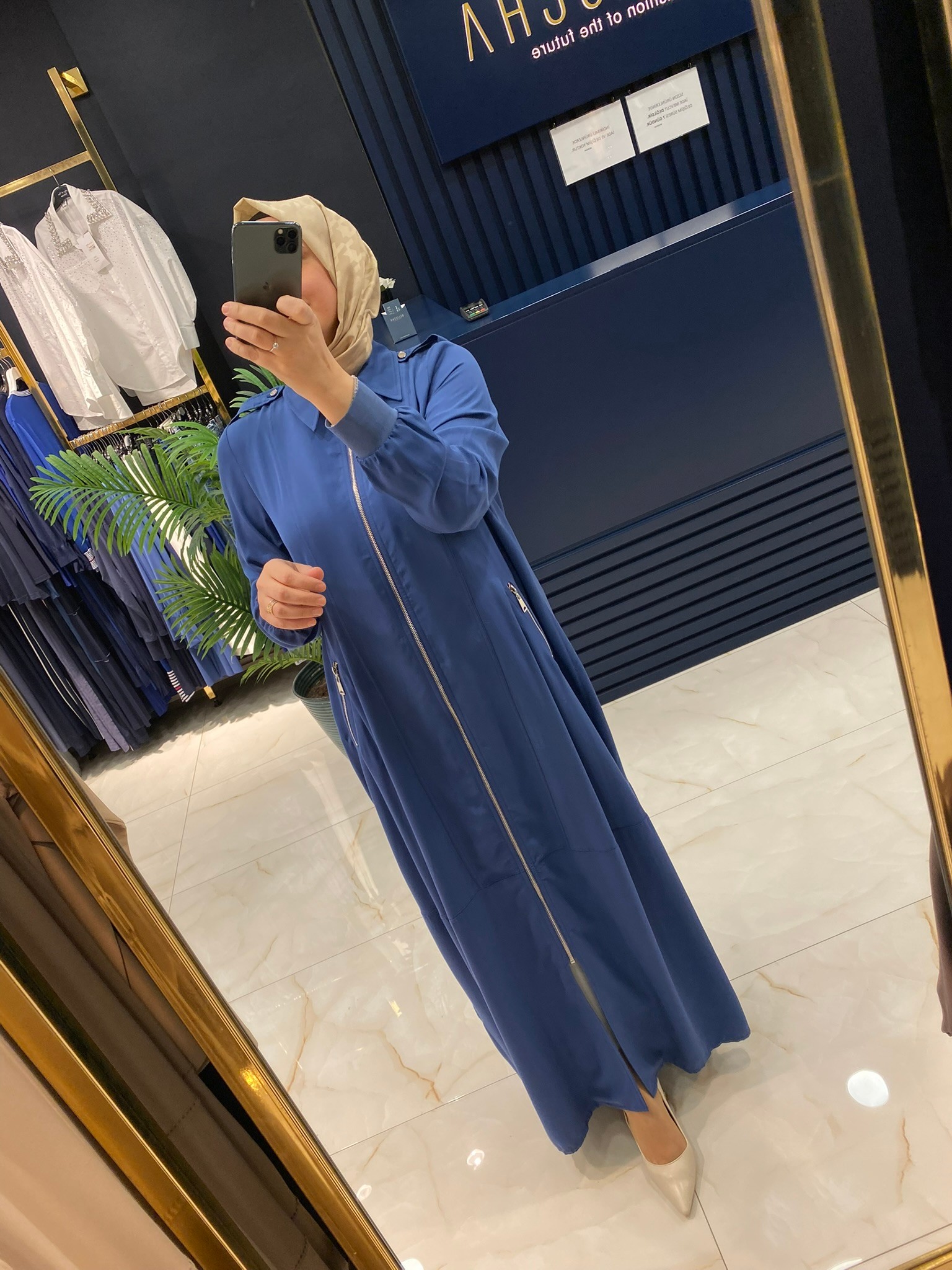 Heddy Önden Fermuarlı Tensel Ferace 25239