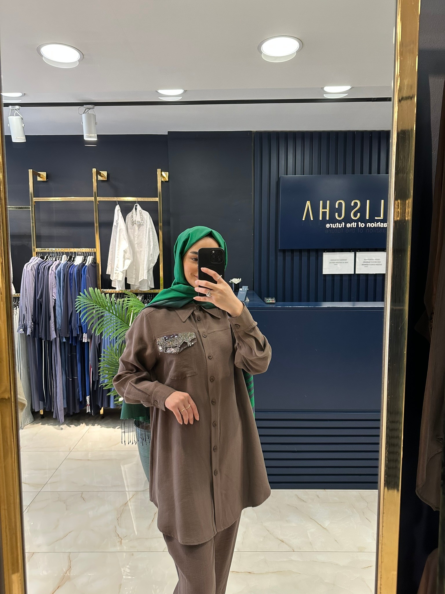 Heddy Ön Cebi İşlemeli Keten Pantolonlu Takım 25413