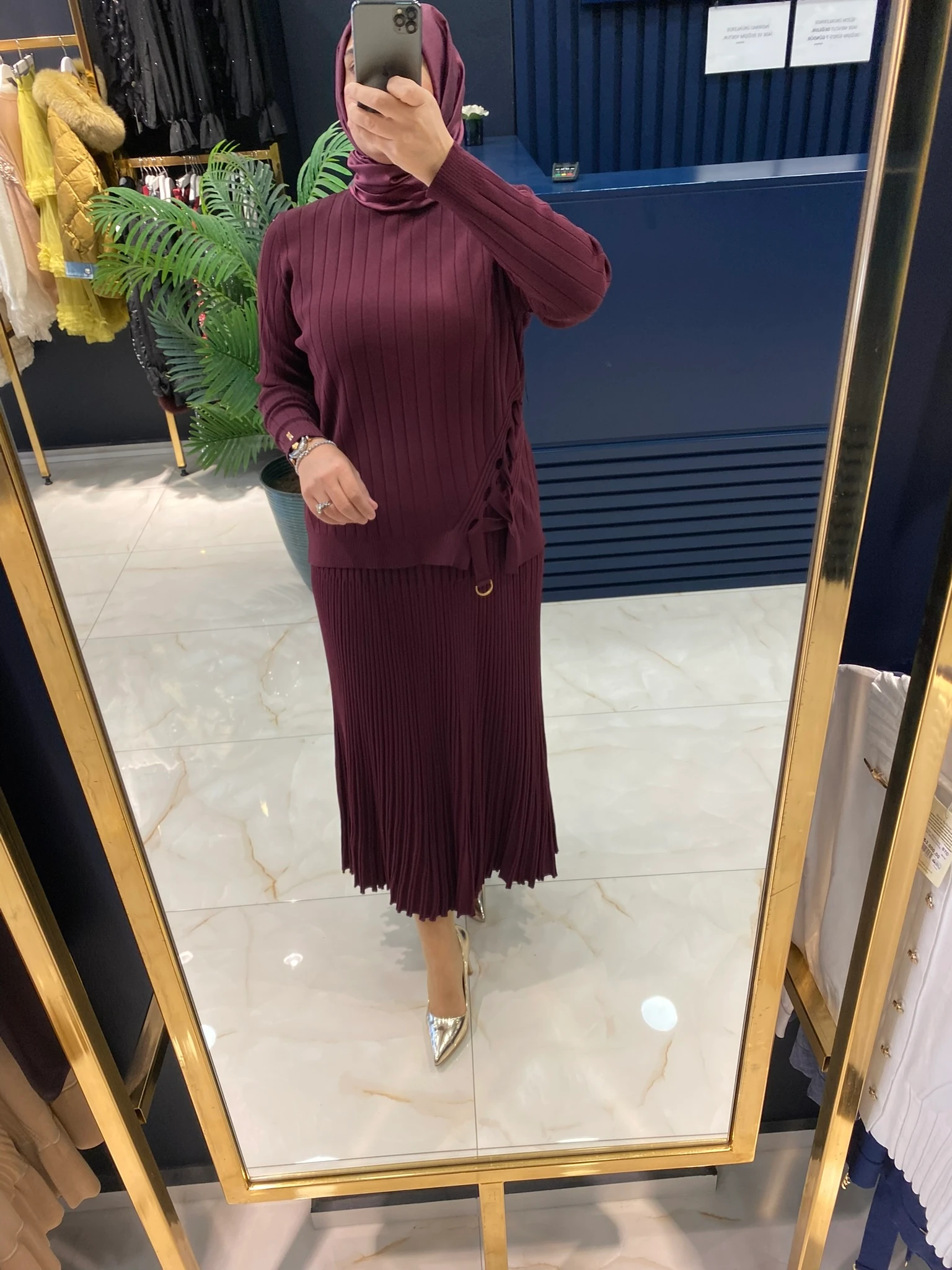 NİLİWİ TRİKO 3090 YANI VEREV PARÇALI TUNİK