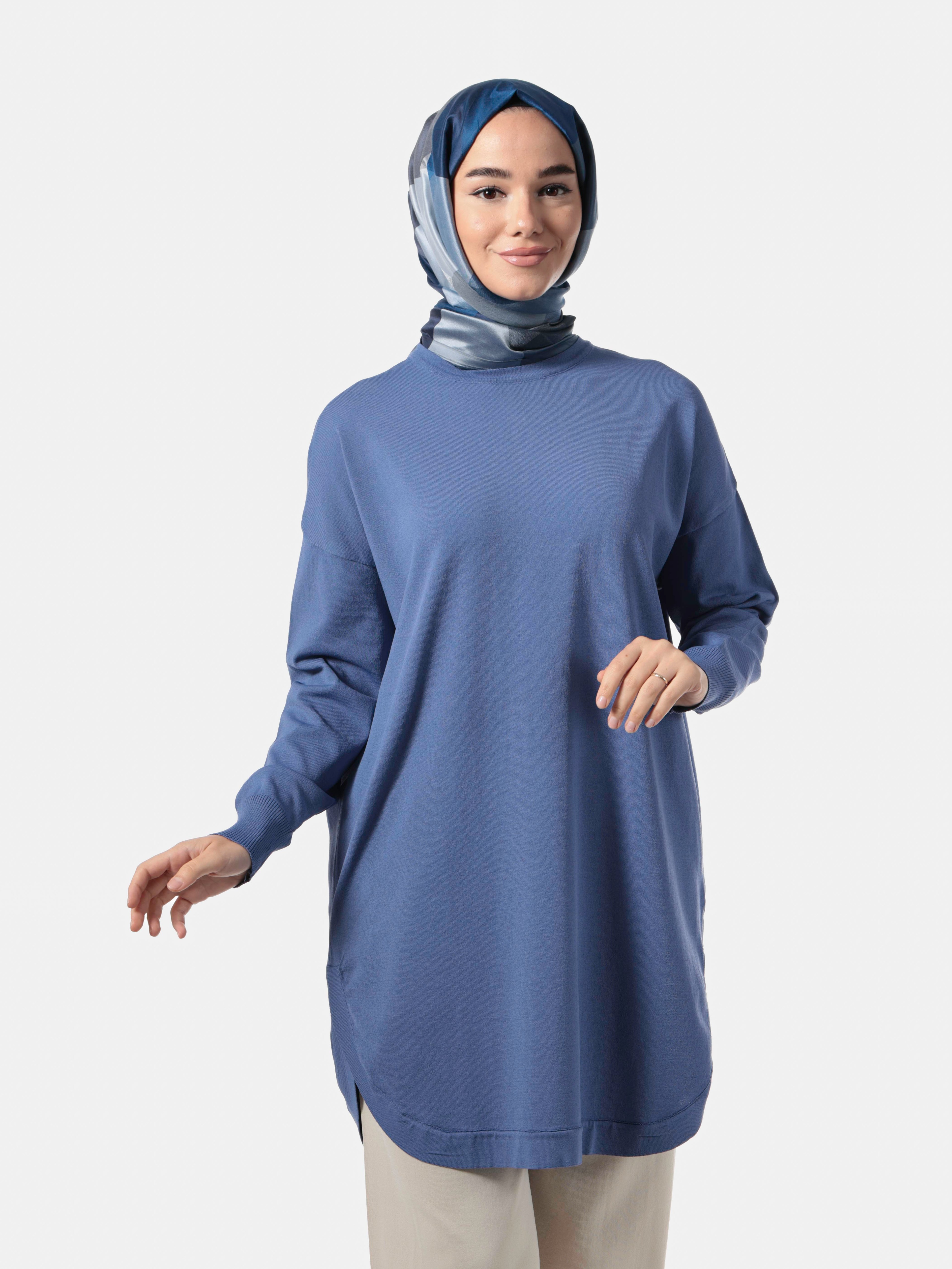 Nuss Merserize Tunik 1200-İNDİGOMAVİ