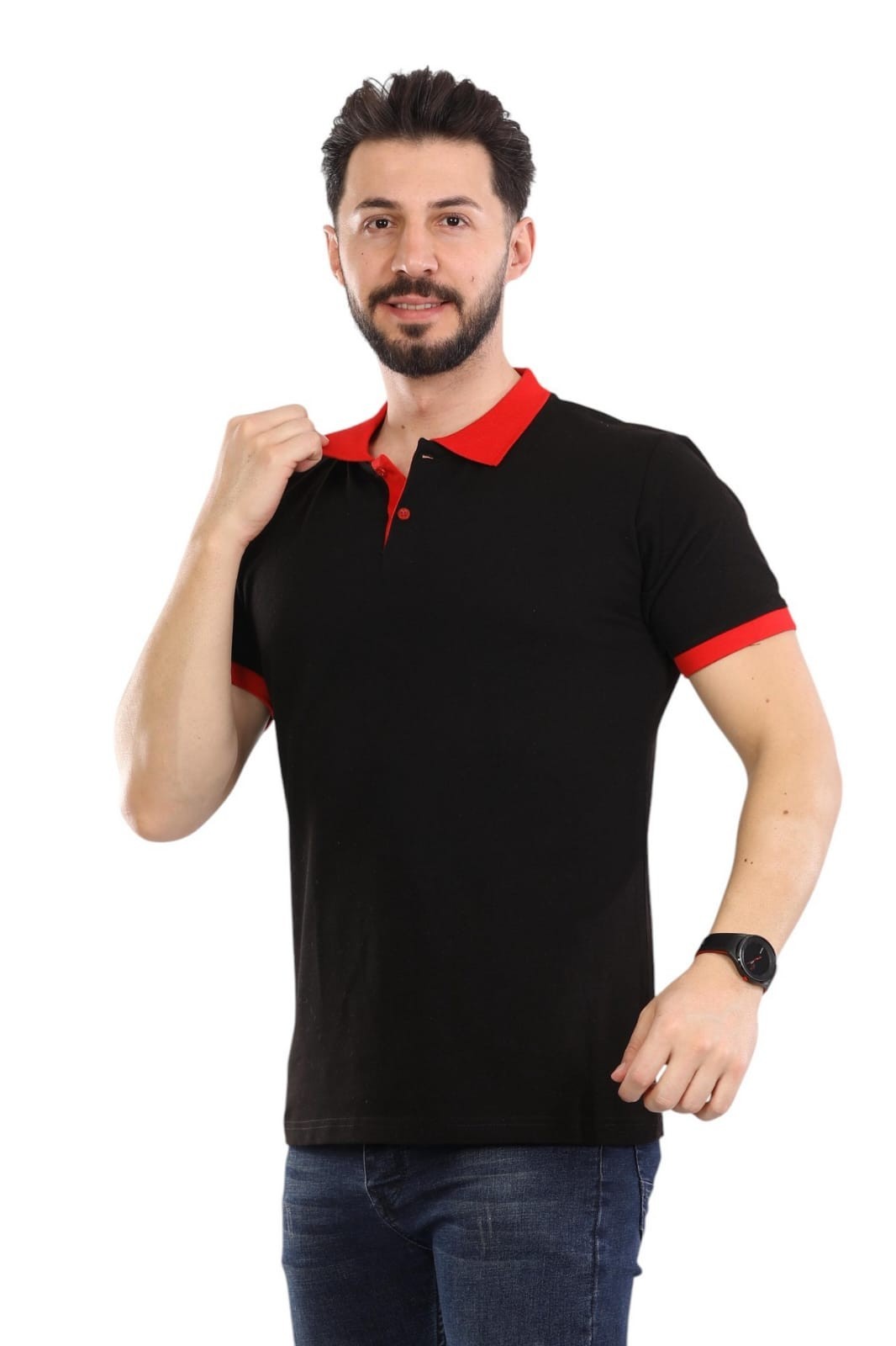Kelebek Model Polo Yaka Tişört