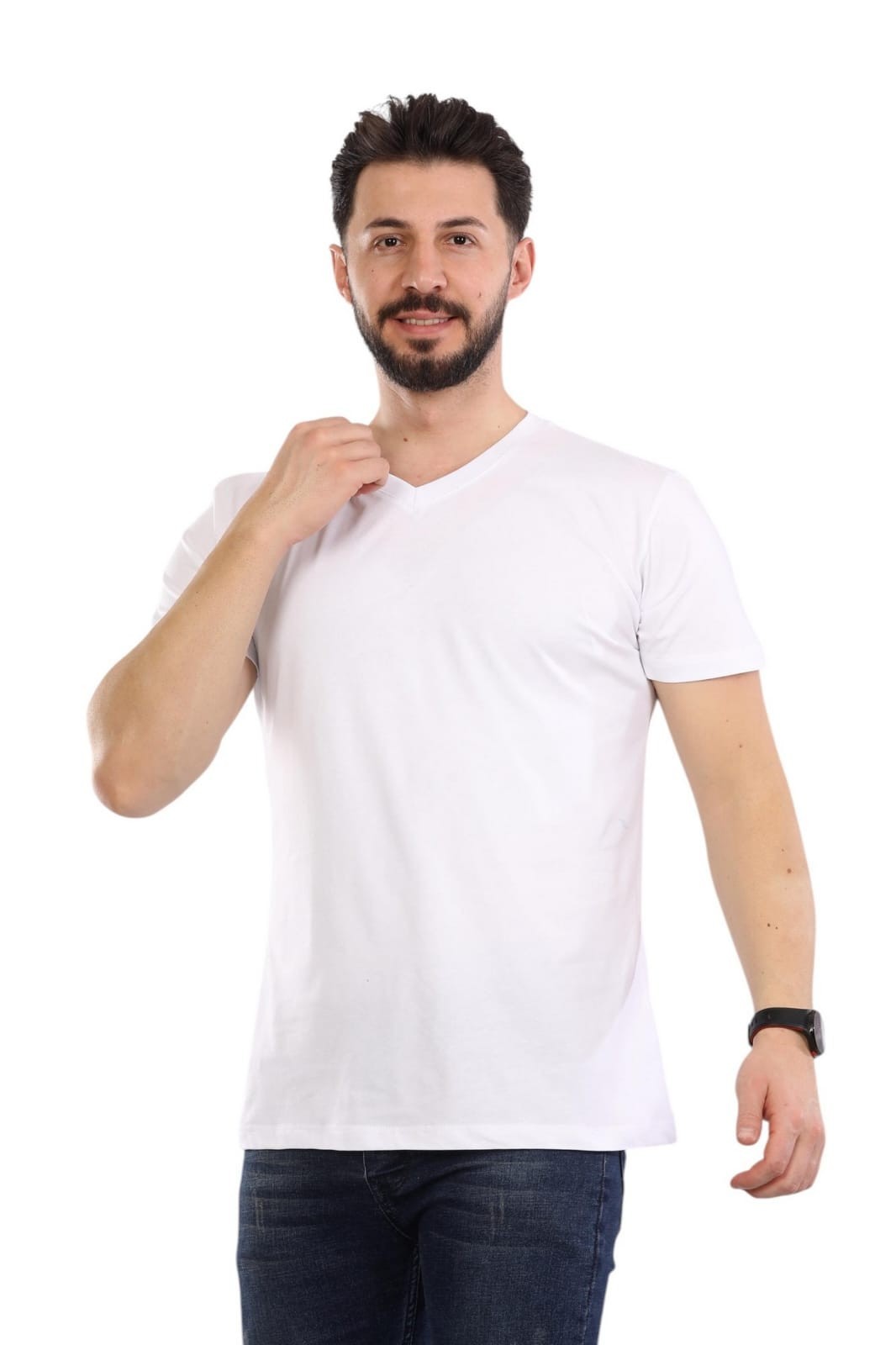 V Yaka Tişört