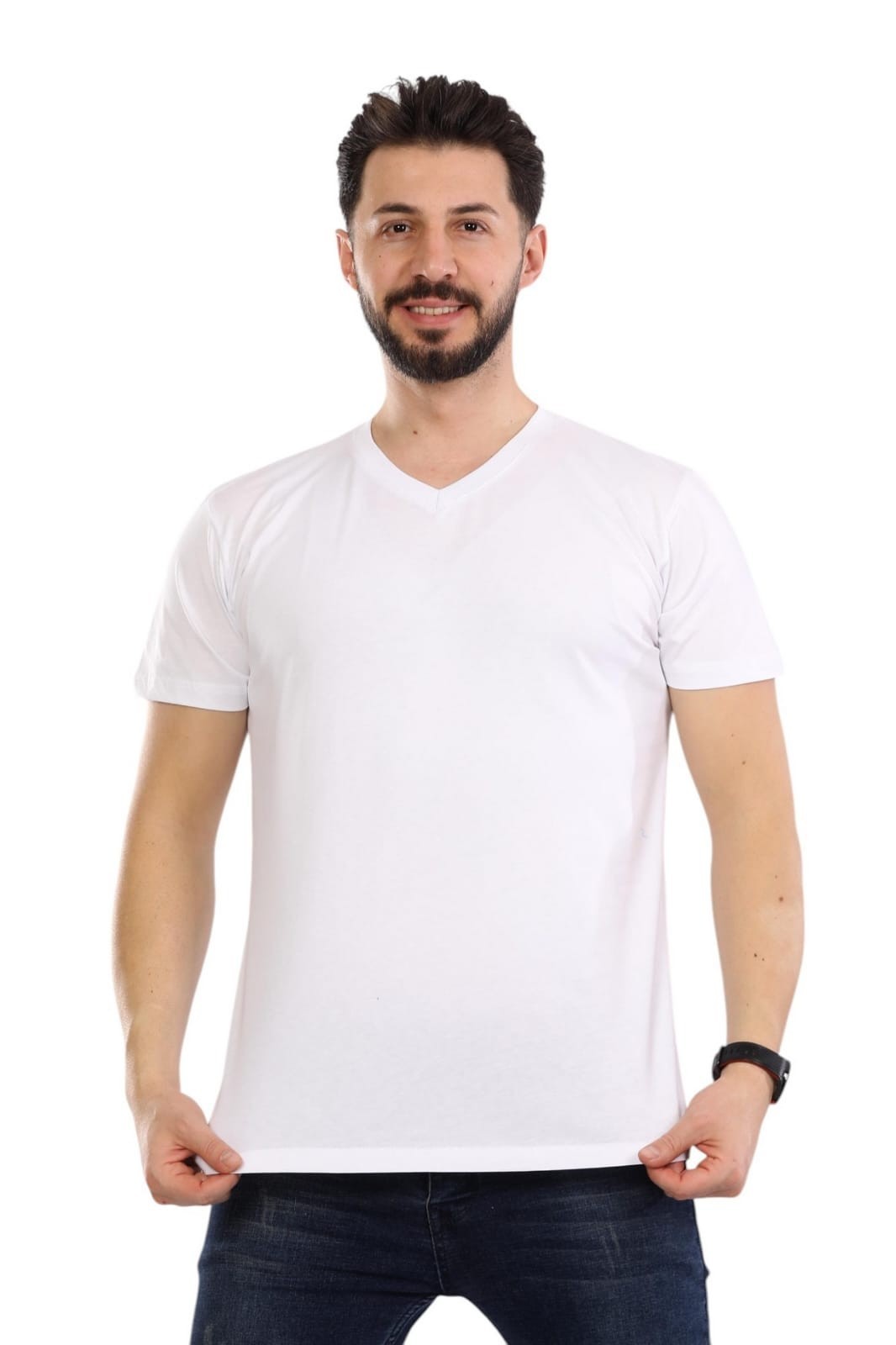 V Yaka Tişört