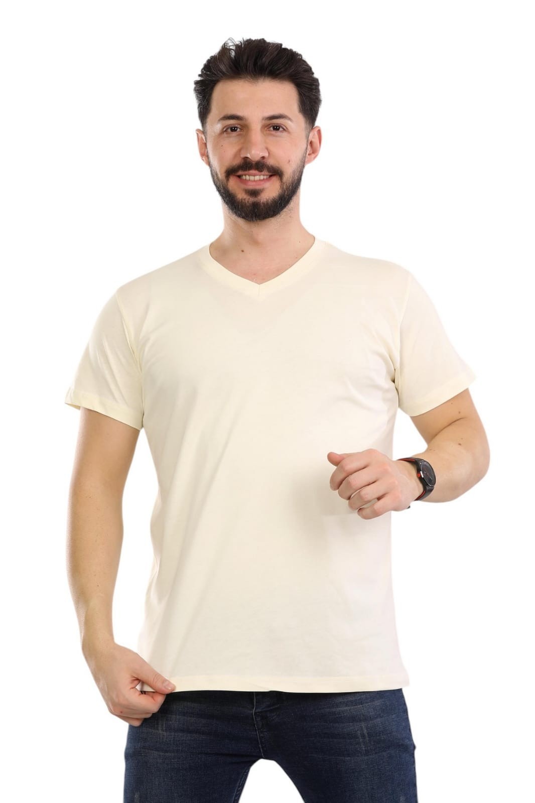 V Yaka Tişört