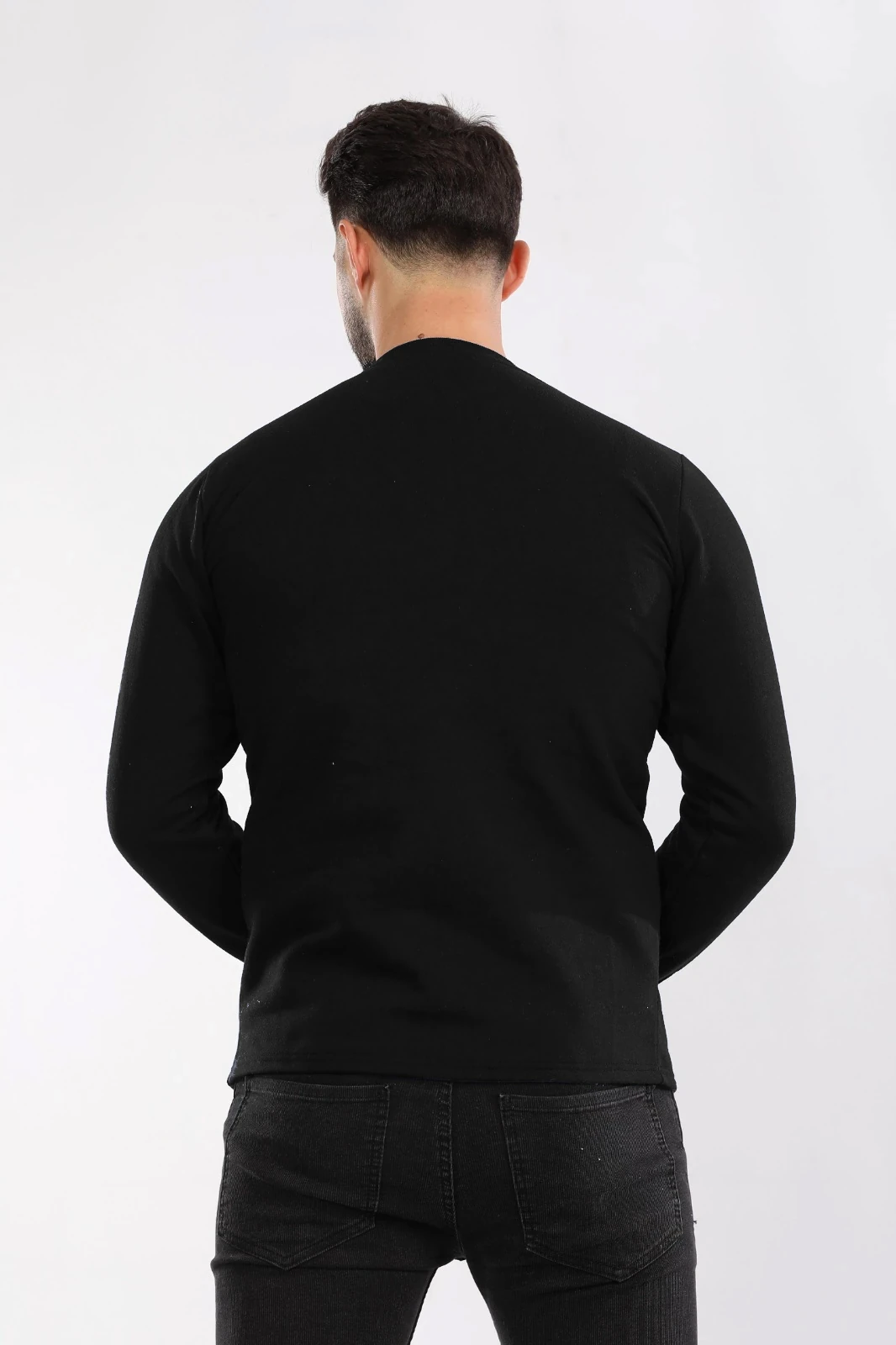 3 İplik Bisiklet Yaka Sweat