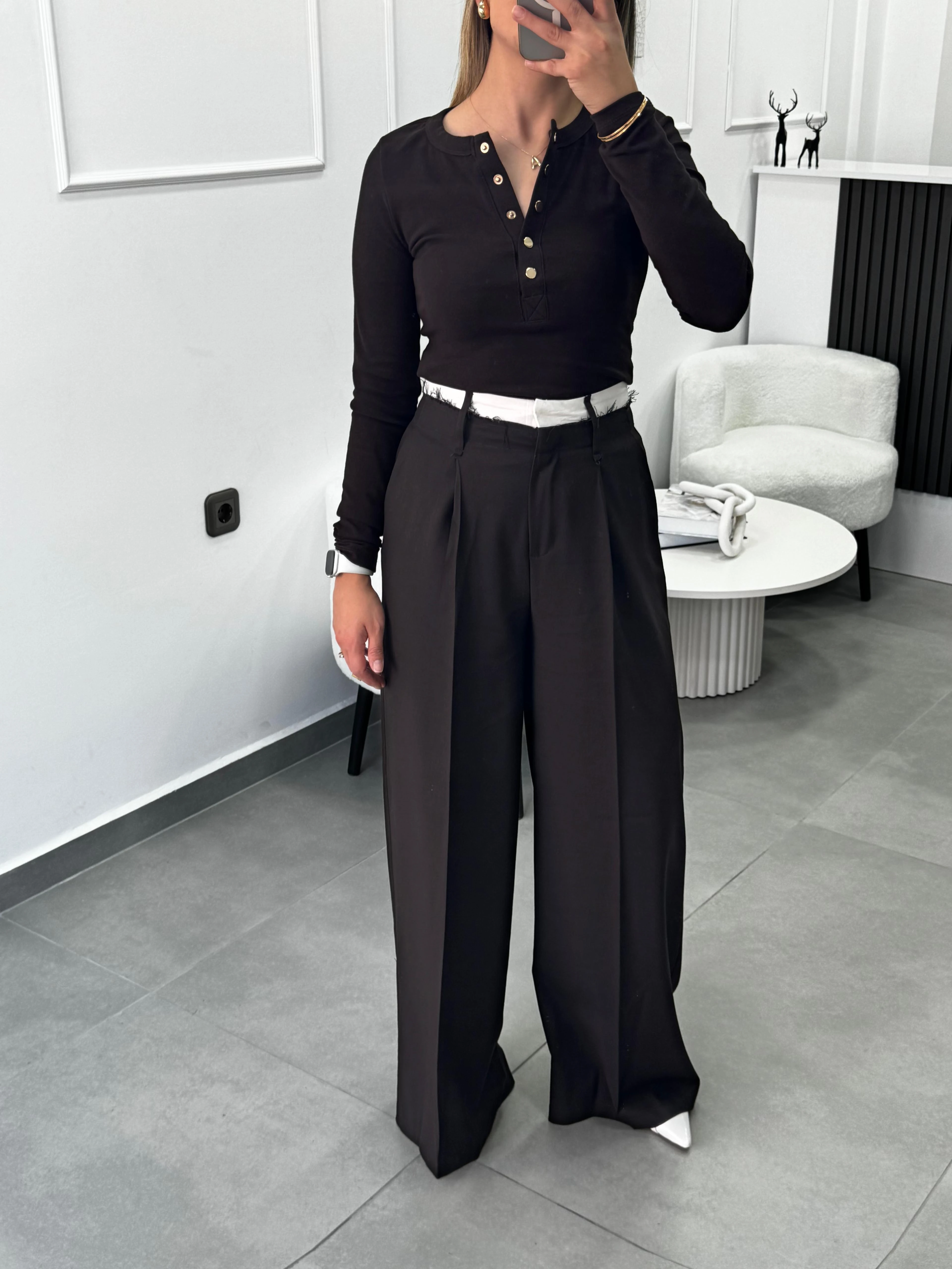 Çift Görünümlü Palazzo Pantolon