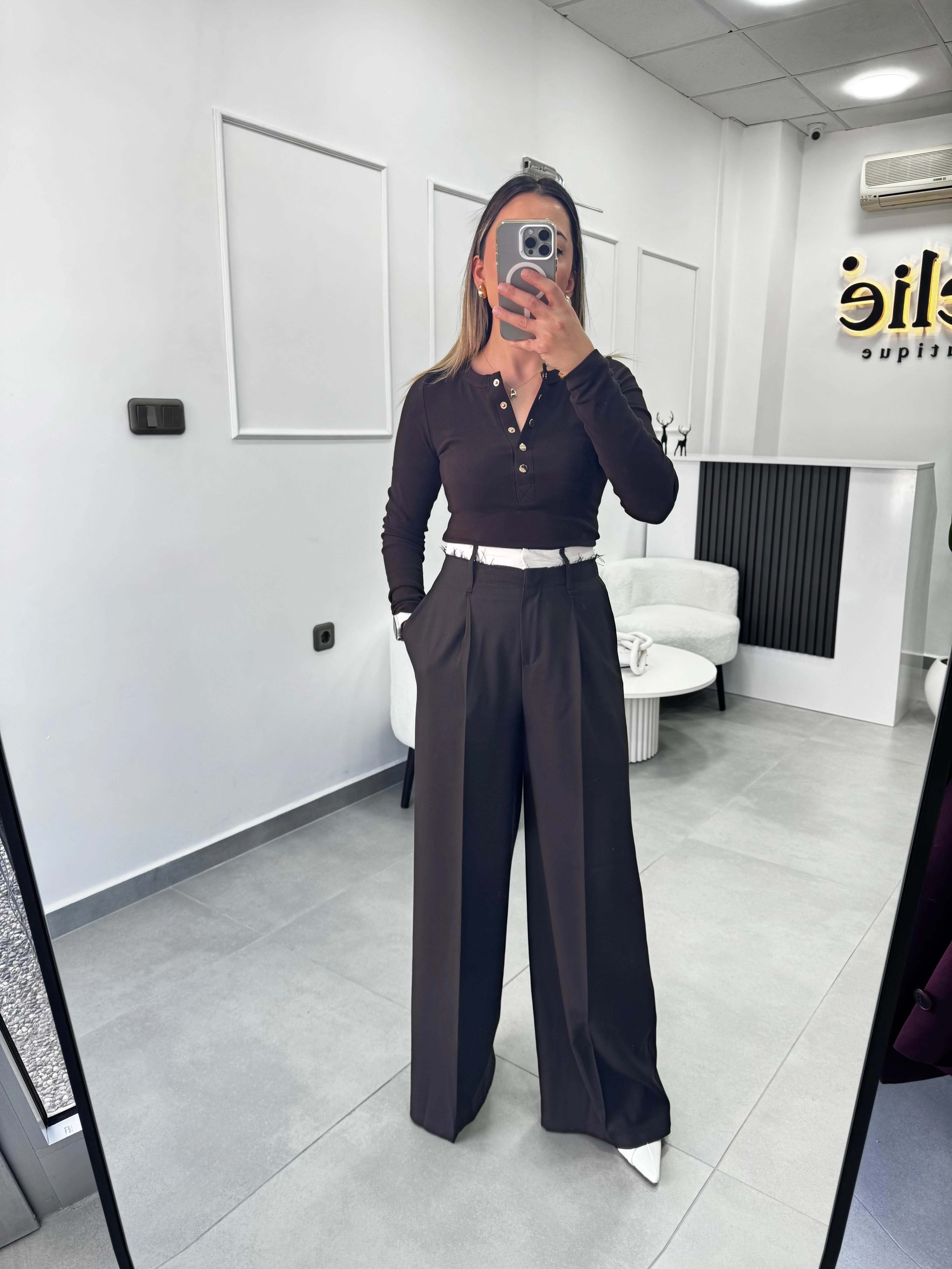 Çift Görünümlü Palazzo Pantolon