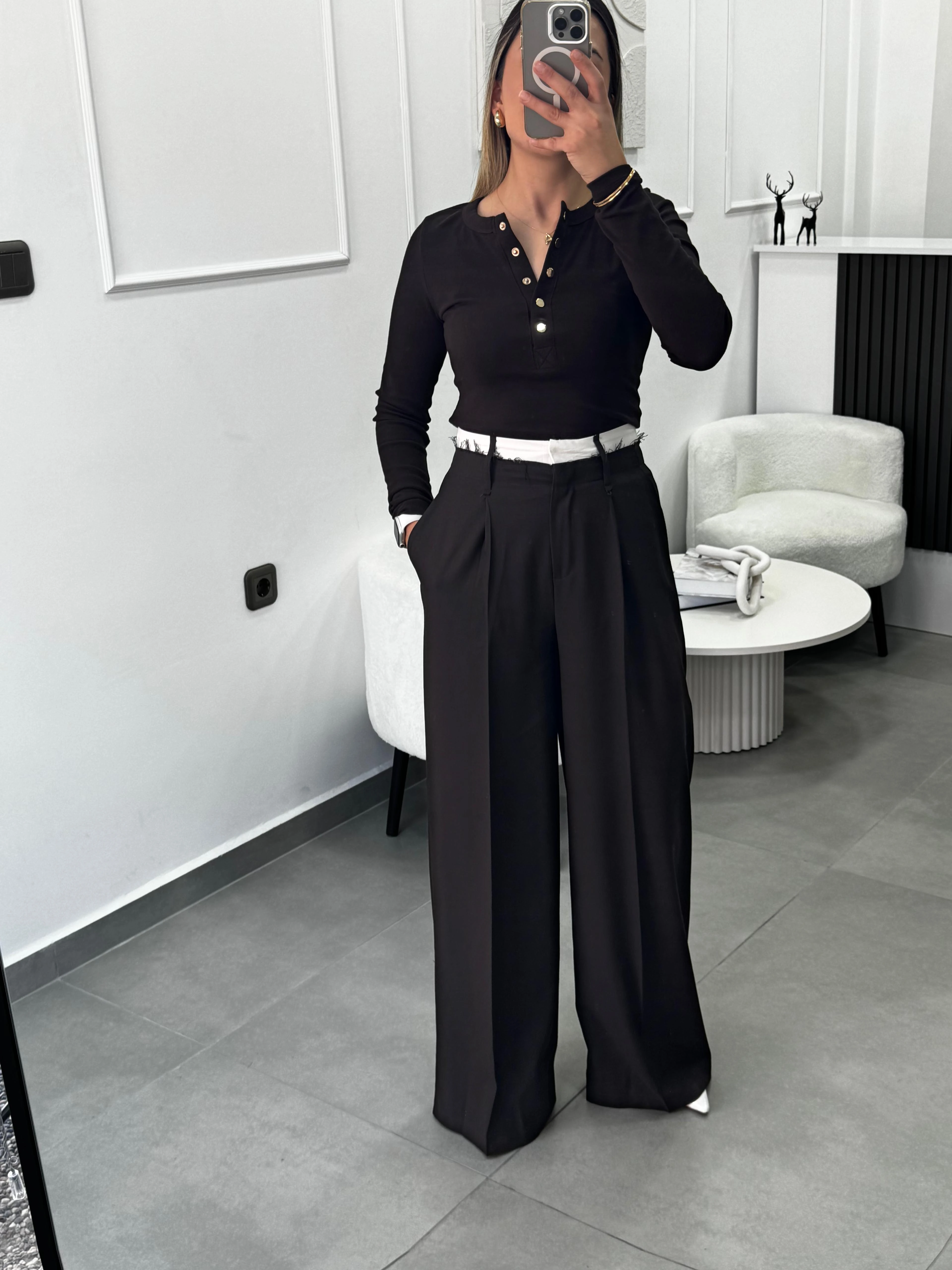 Çift Görünümlü Palazzo Pantolon