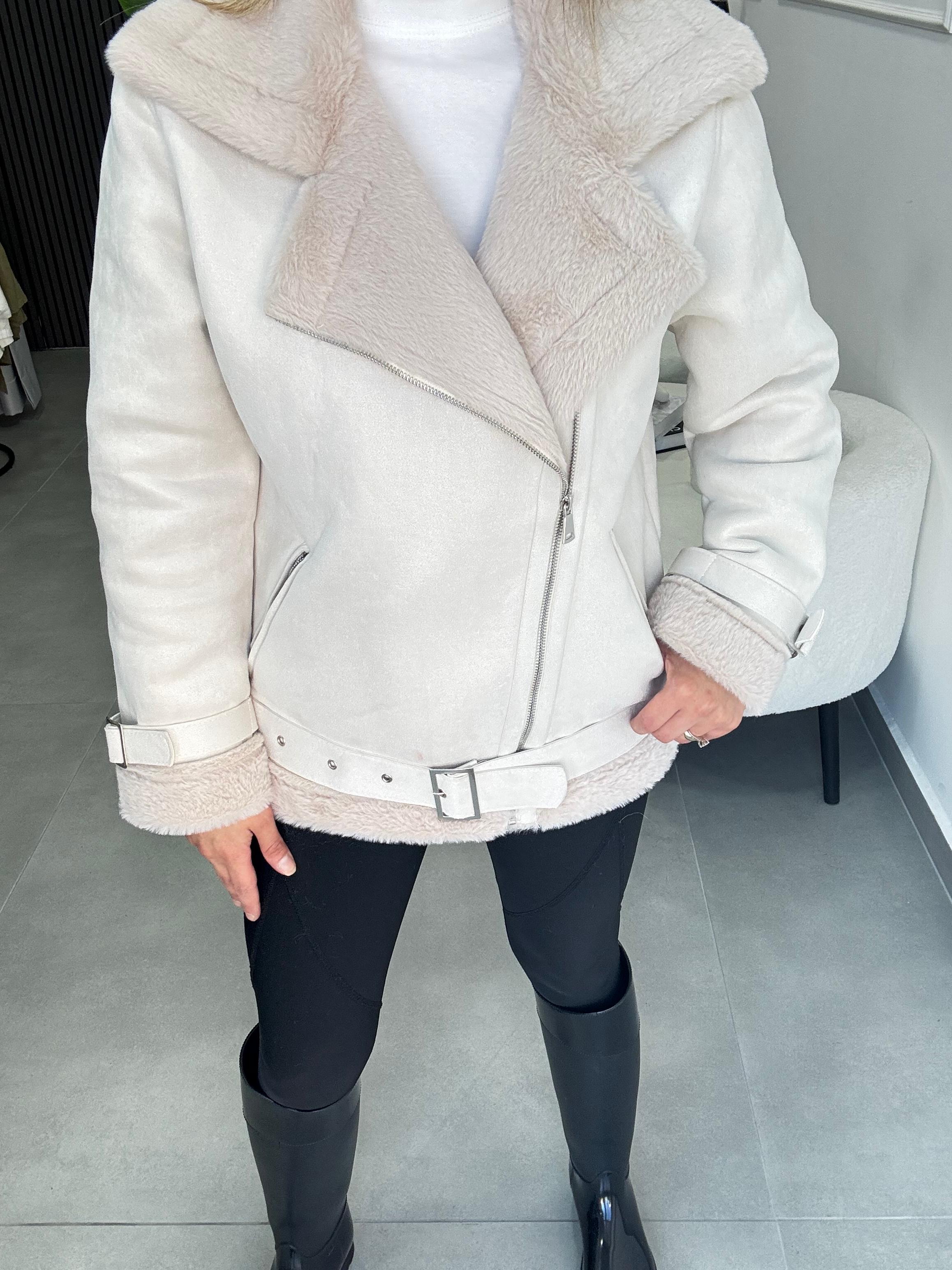 Süet Biker Mont