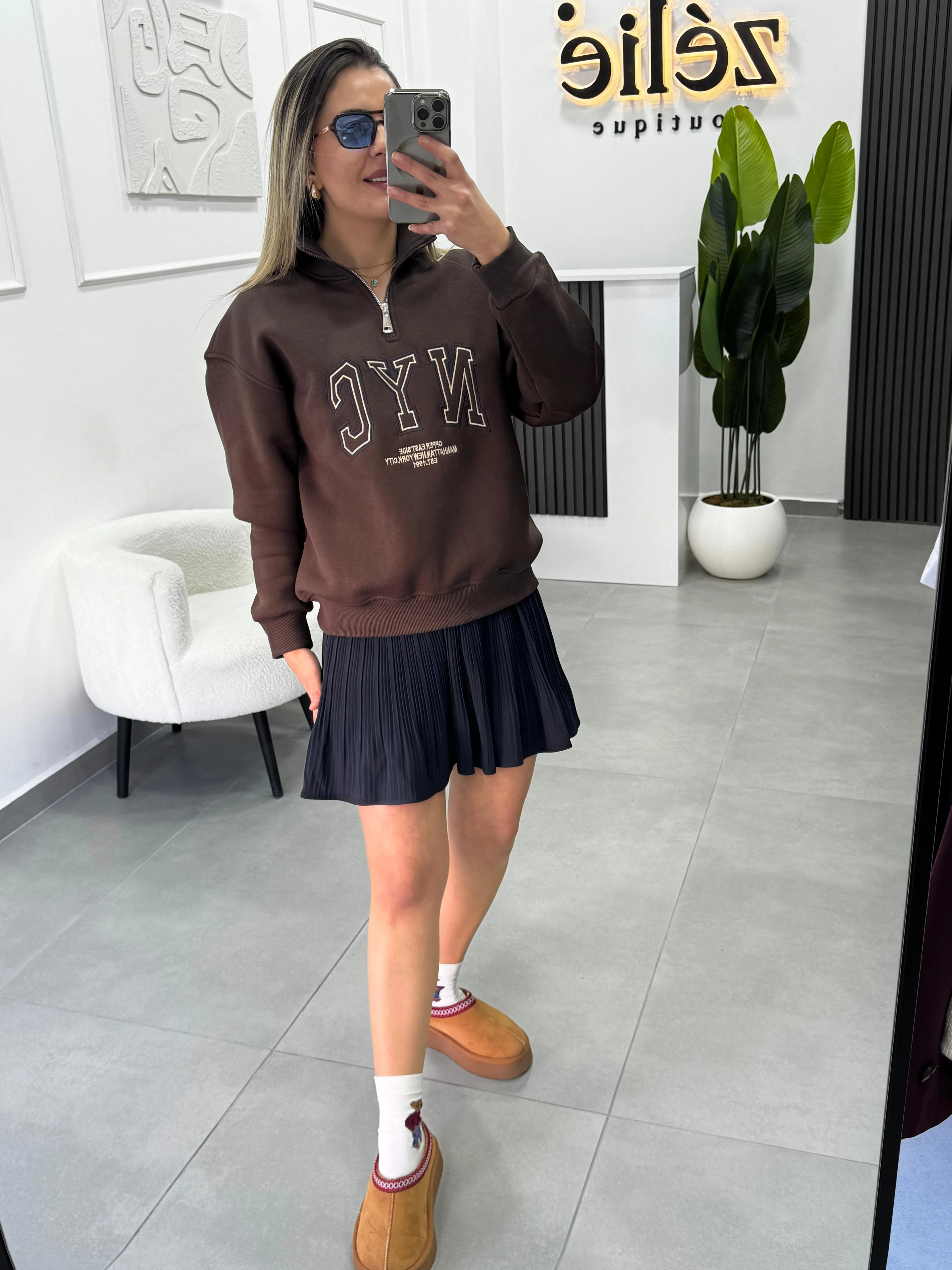 Nyc  Sweatshirt - Kahve