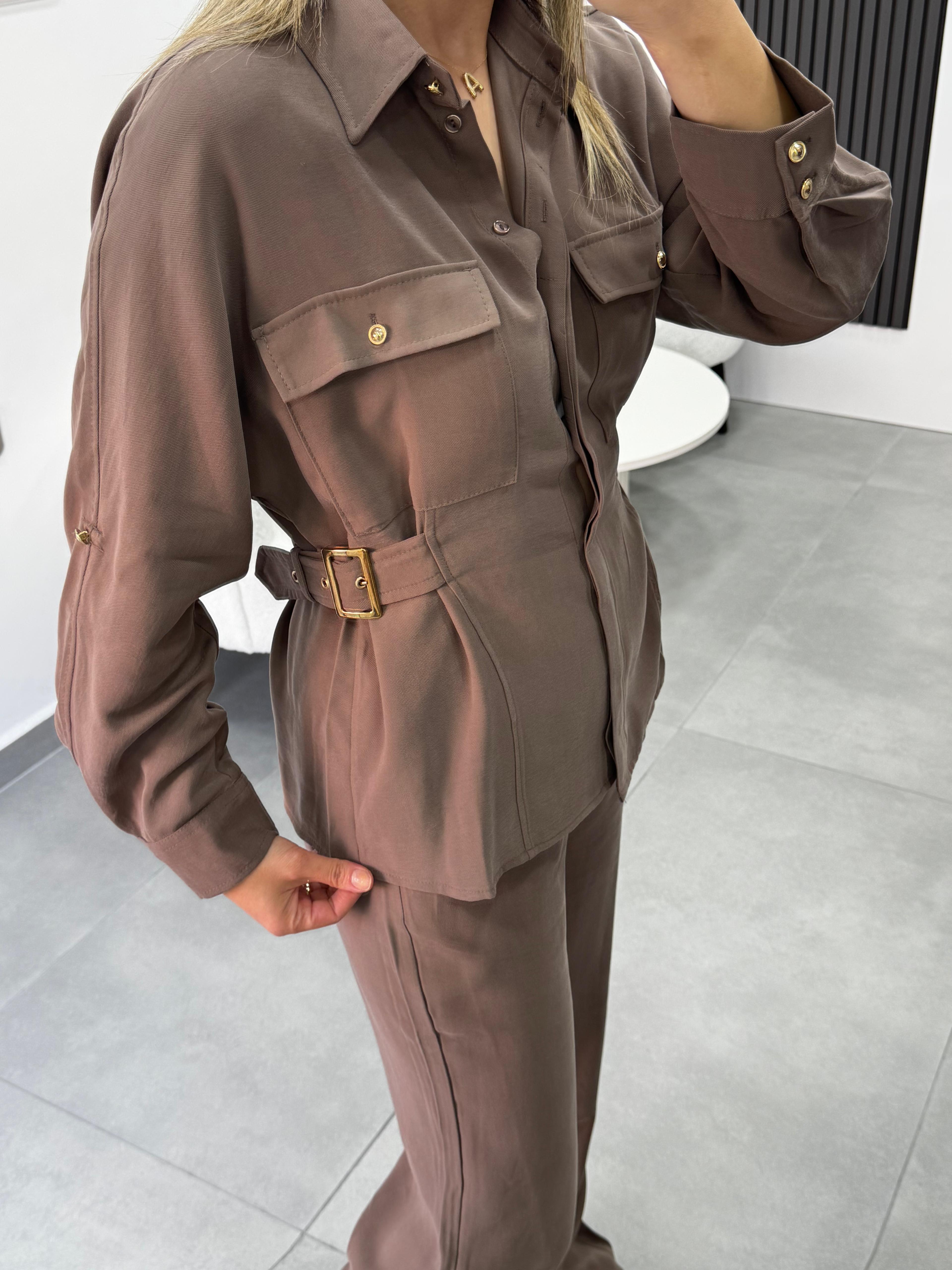 Keten Takım - Kahve