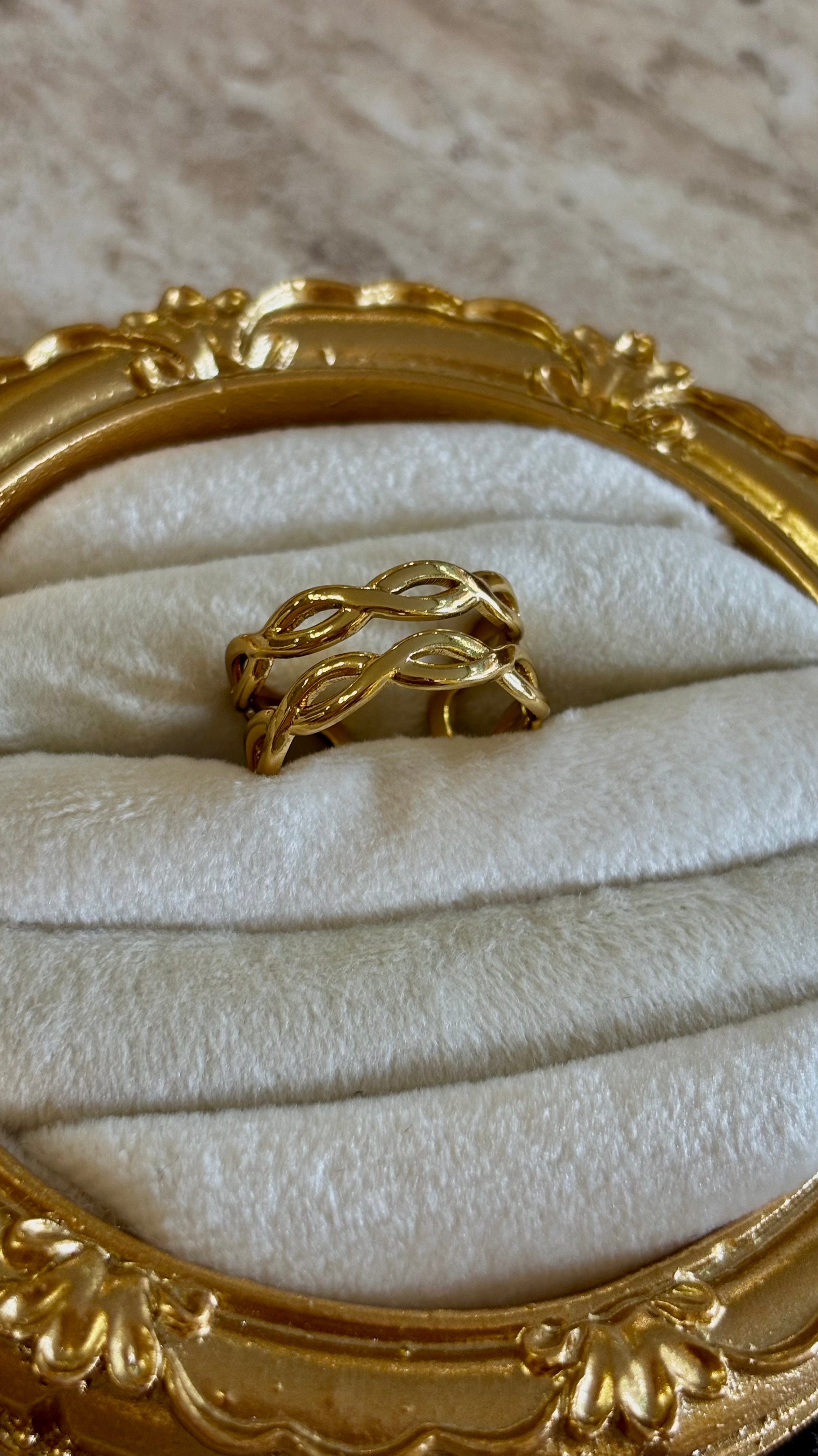 Sarmal Gold Çelik Yüzük