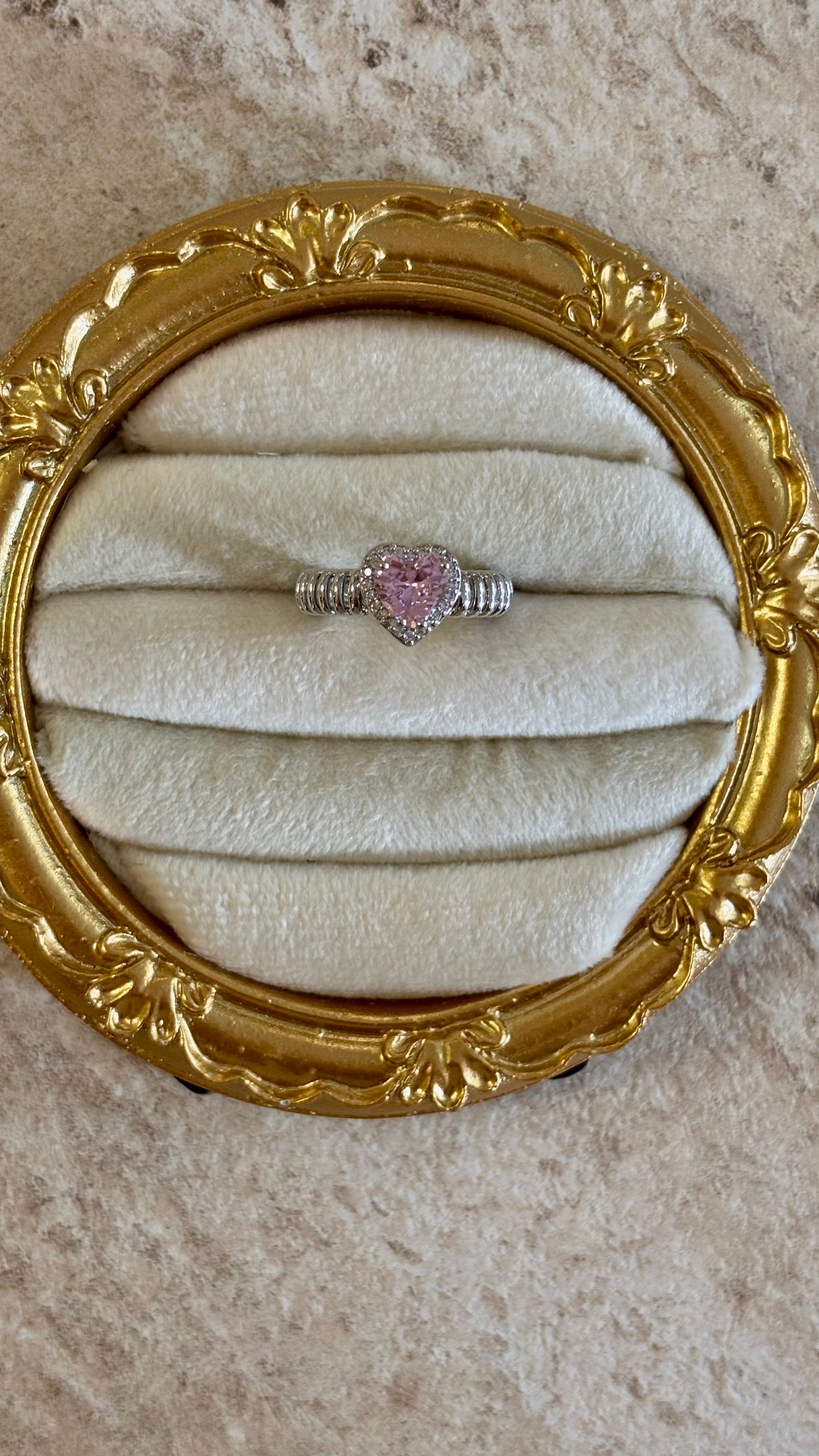 Pembe Pandora Kalpli Silver VİP Ayarlanabilir Yüzük