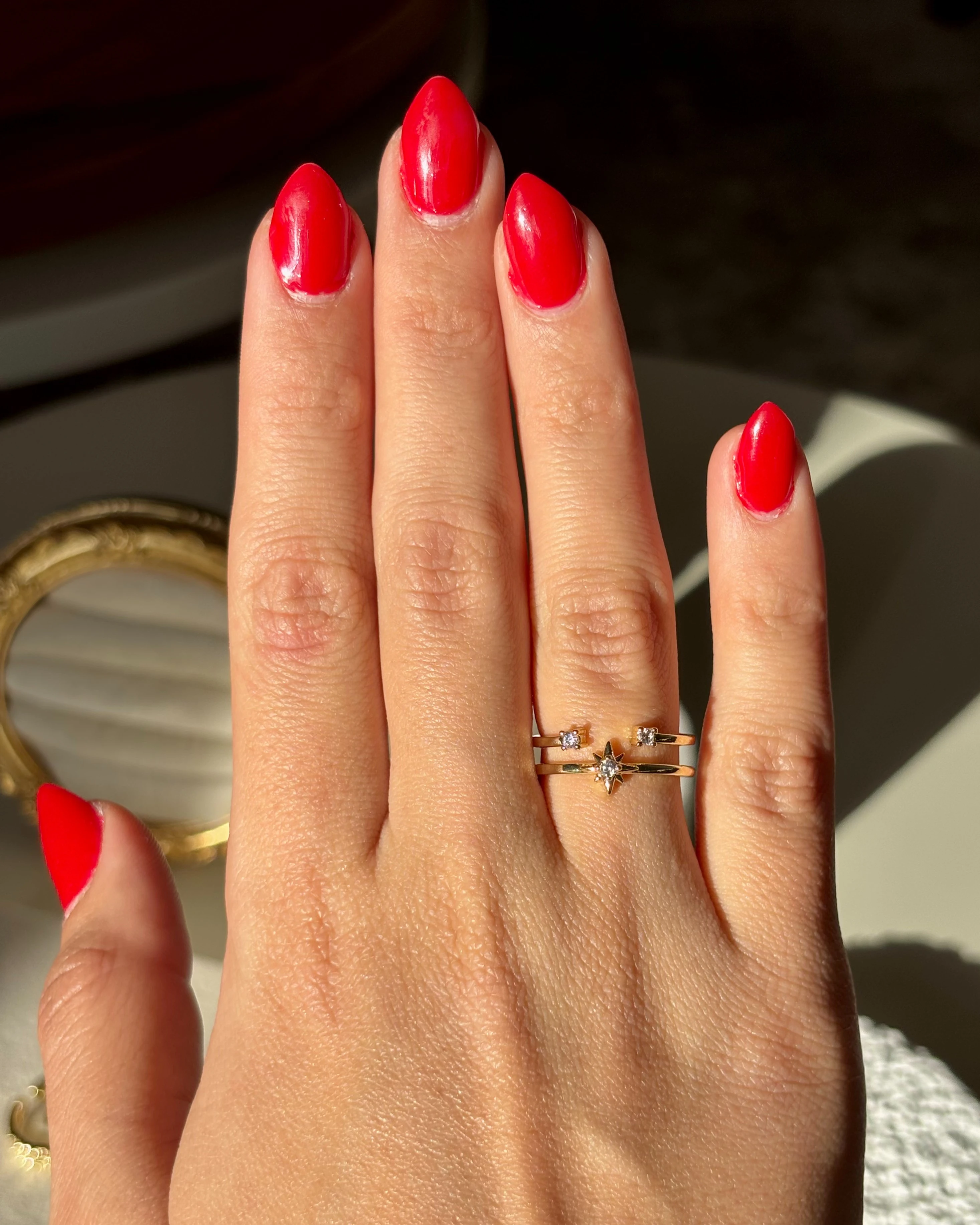 İki Sıralı Yıldız Zirkon Taşlı Ayarlanabilir Yüzük