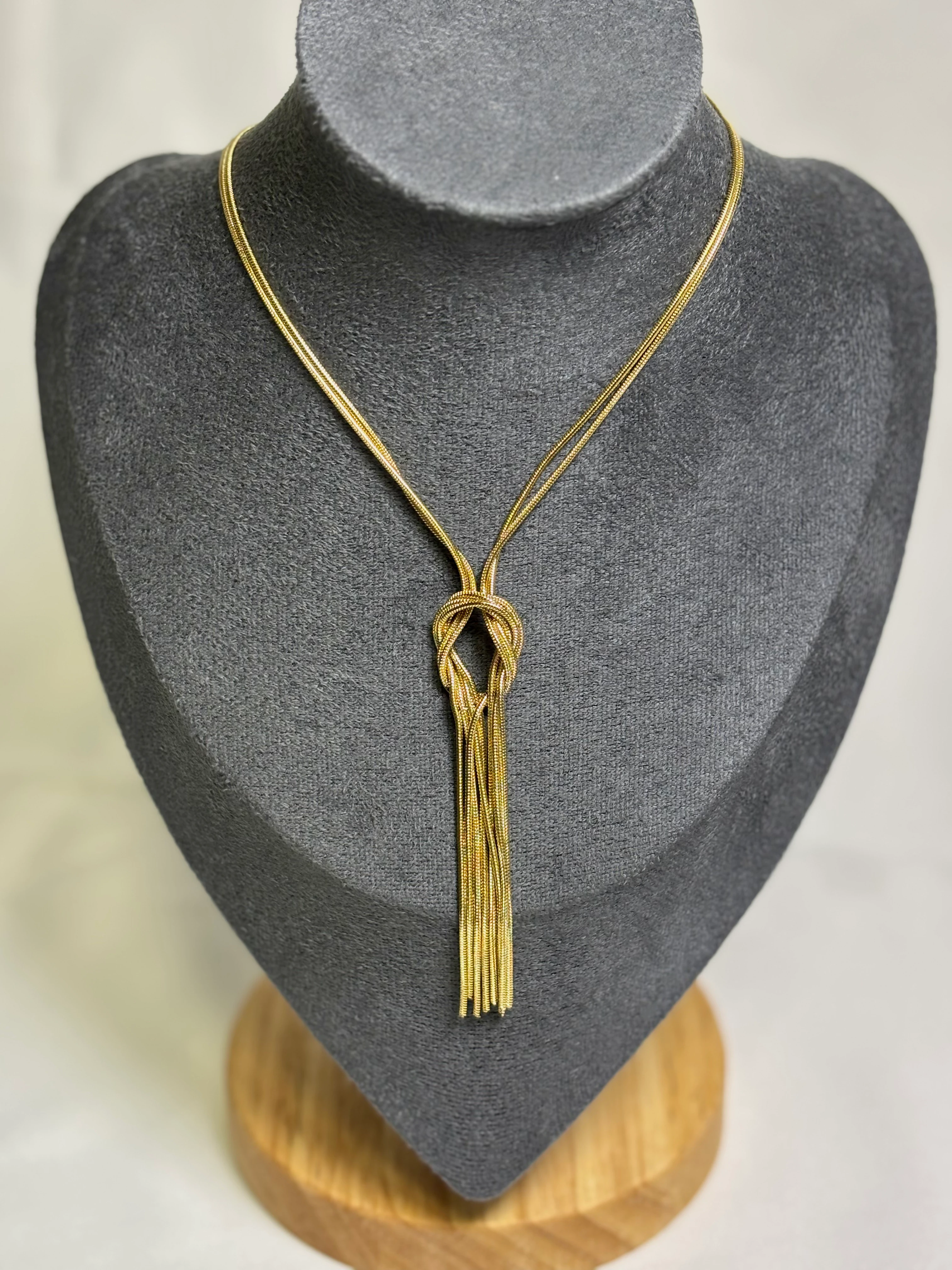 Çelik Düğüm Gold Kolye