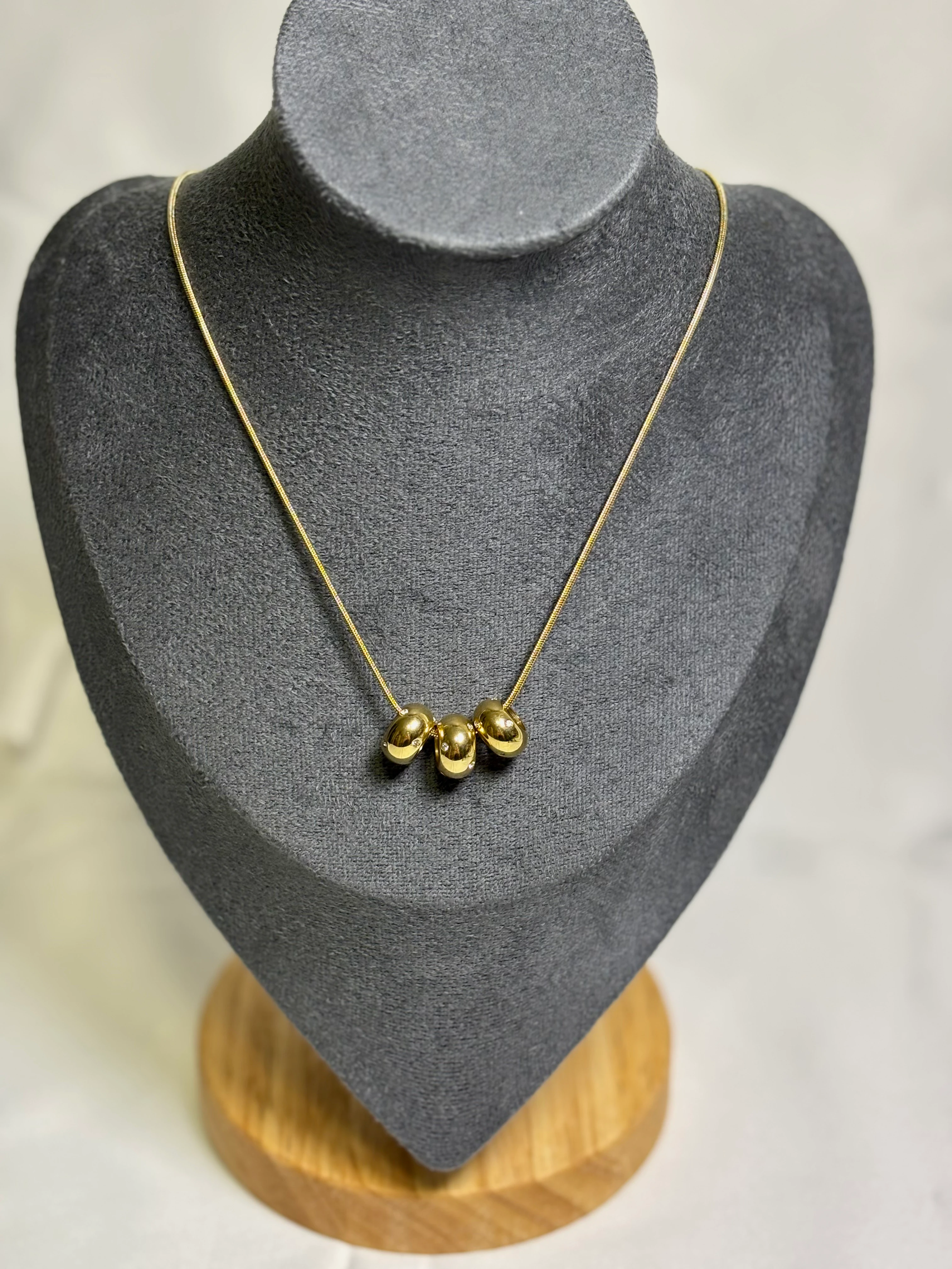 Çelik Gold Topçuk Uç İtalyan Zincir Kolye