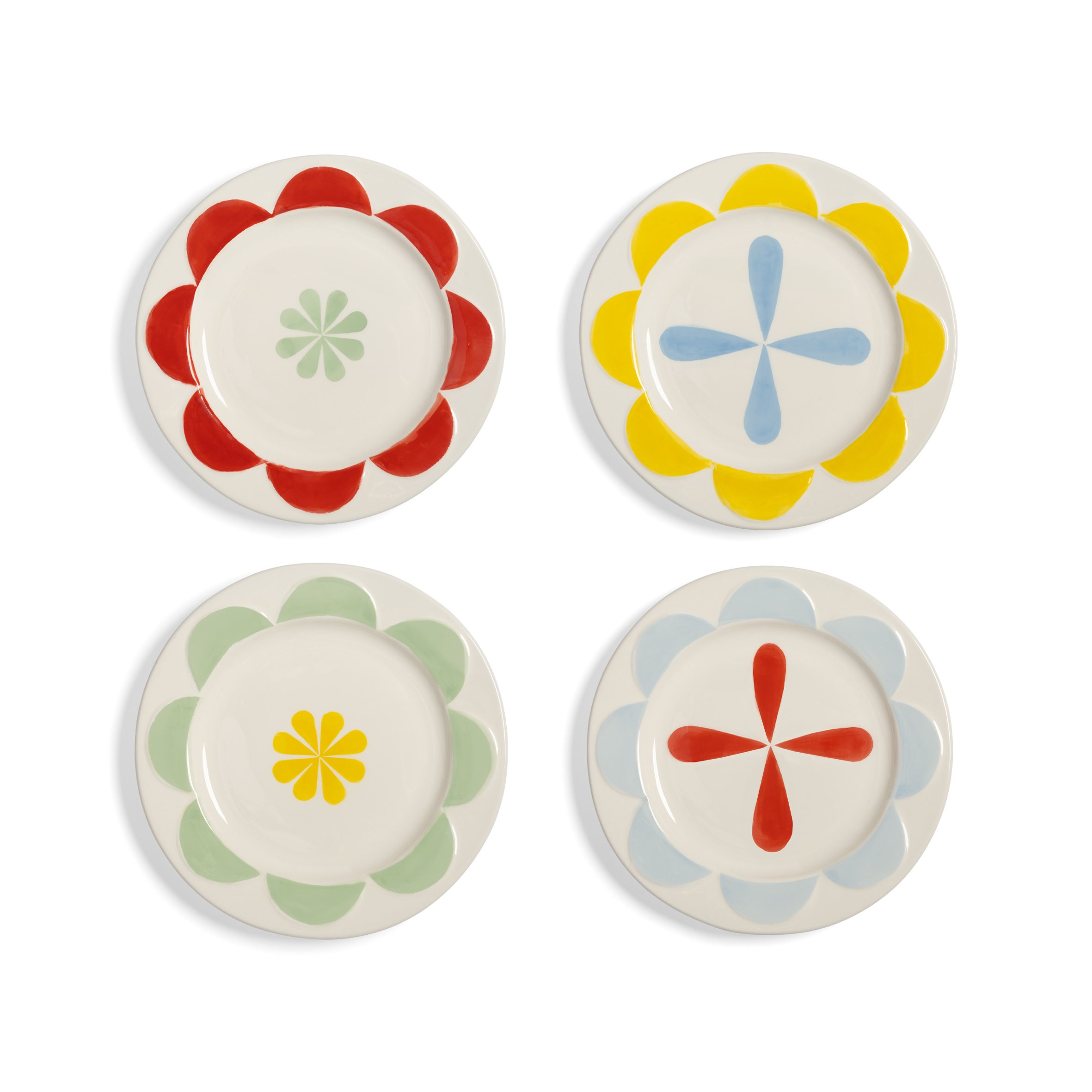 Plate Folk Small set of 4