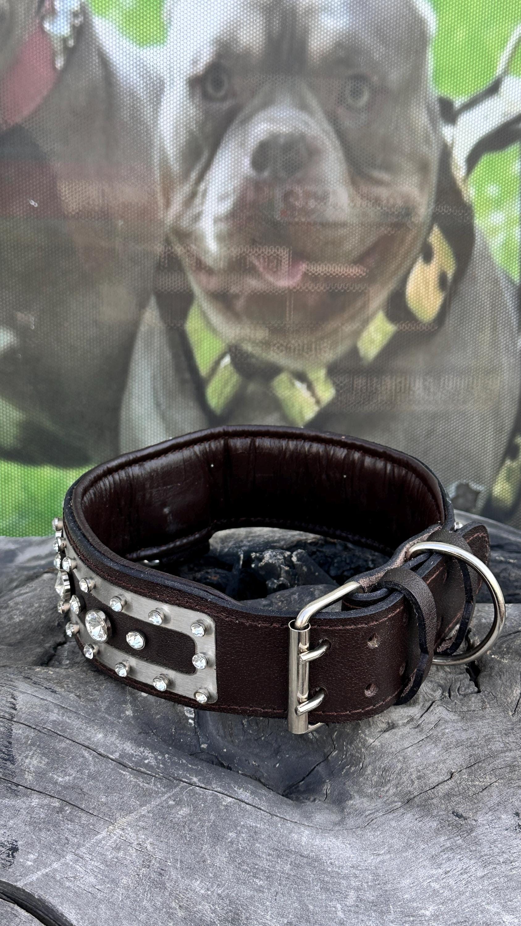 💀 6 cm Punisher logolu extreme kristal taşlı el yapımı deri köpek tasması – büyük ırklar için güçlü ve şık tasarım 🐾