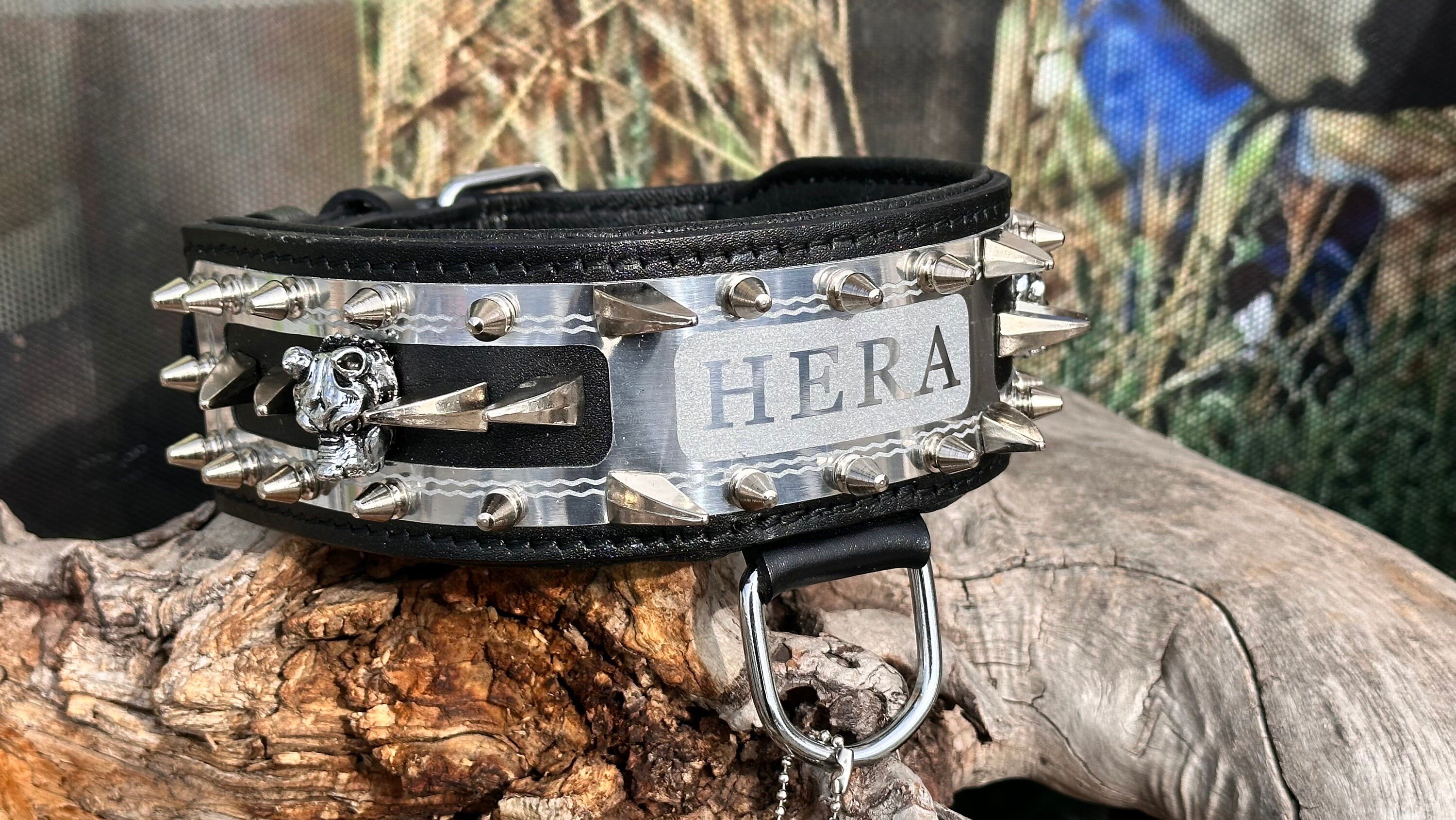 SPECIAL STEEL DESIGN NECK COLLAR WITH YOUR FRIEND'S NAME (BLACK-SILVER)