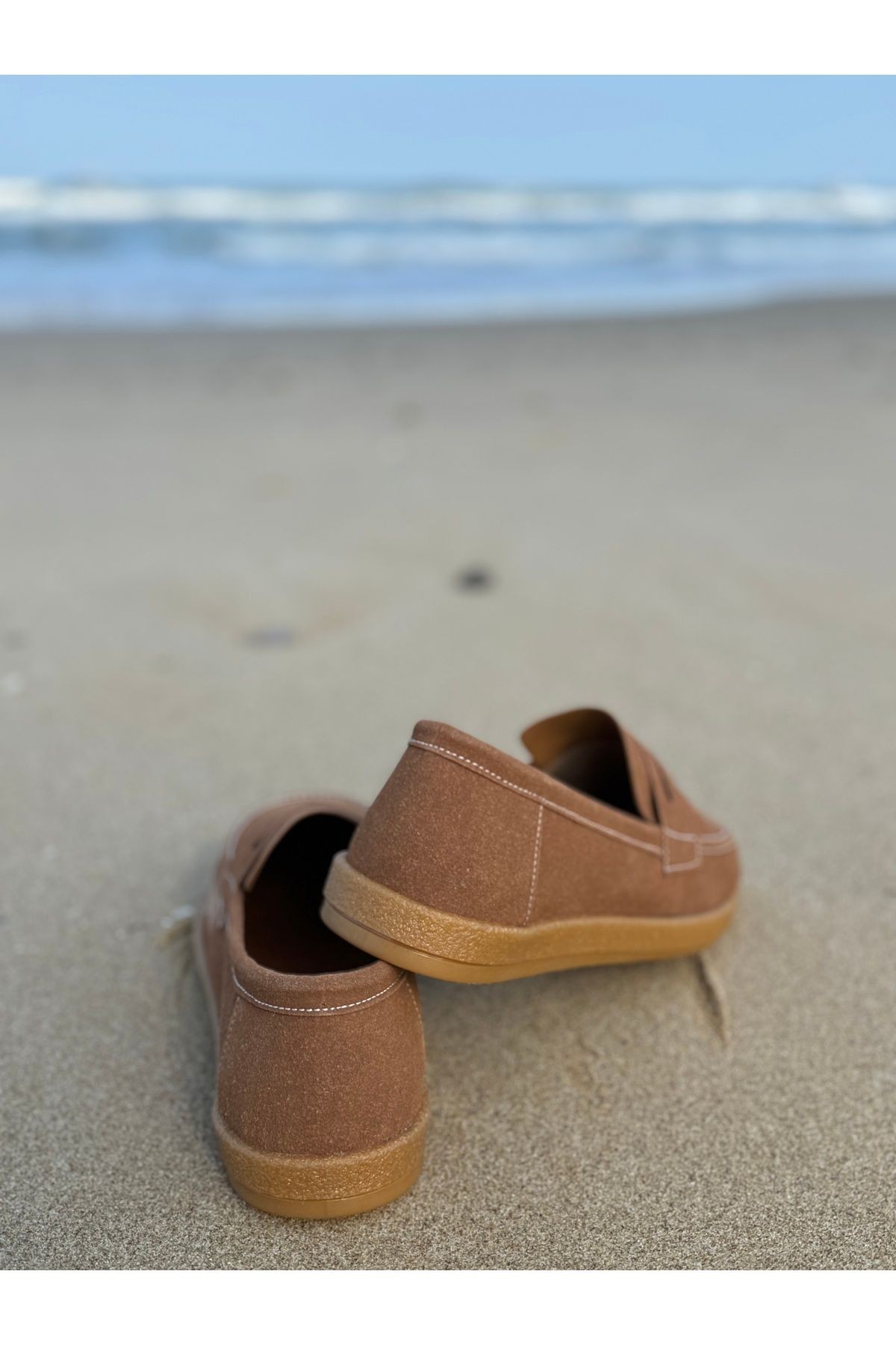 Erkek Hakiki Deri Loafer Kauçuk Taban