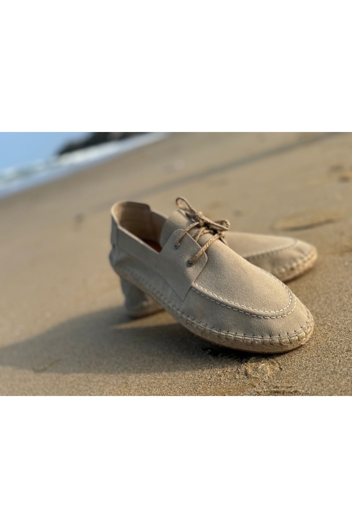 Erkek Klasik Deri Espadril Ayakkabı