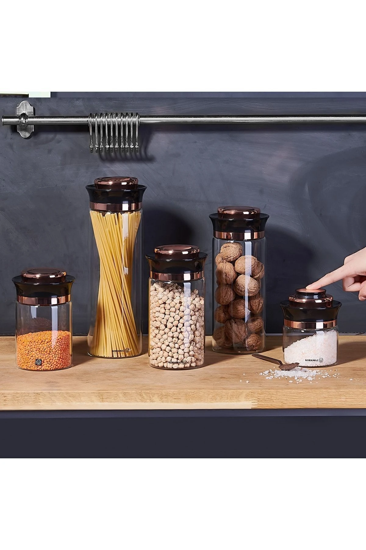 KORKMAZ A5520-3 STORA PLUS 3 LÜ SAKLAMA SETİ SİYAH