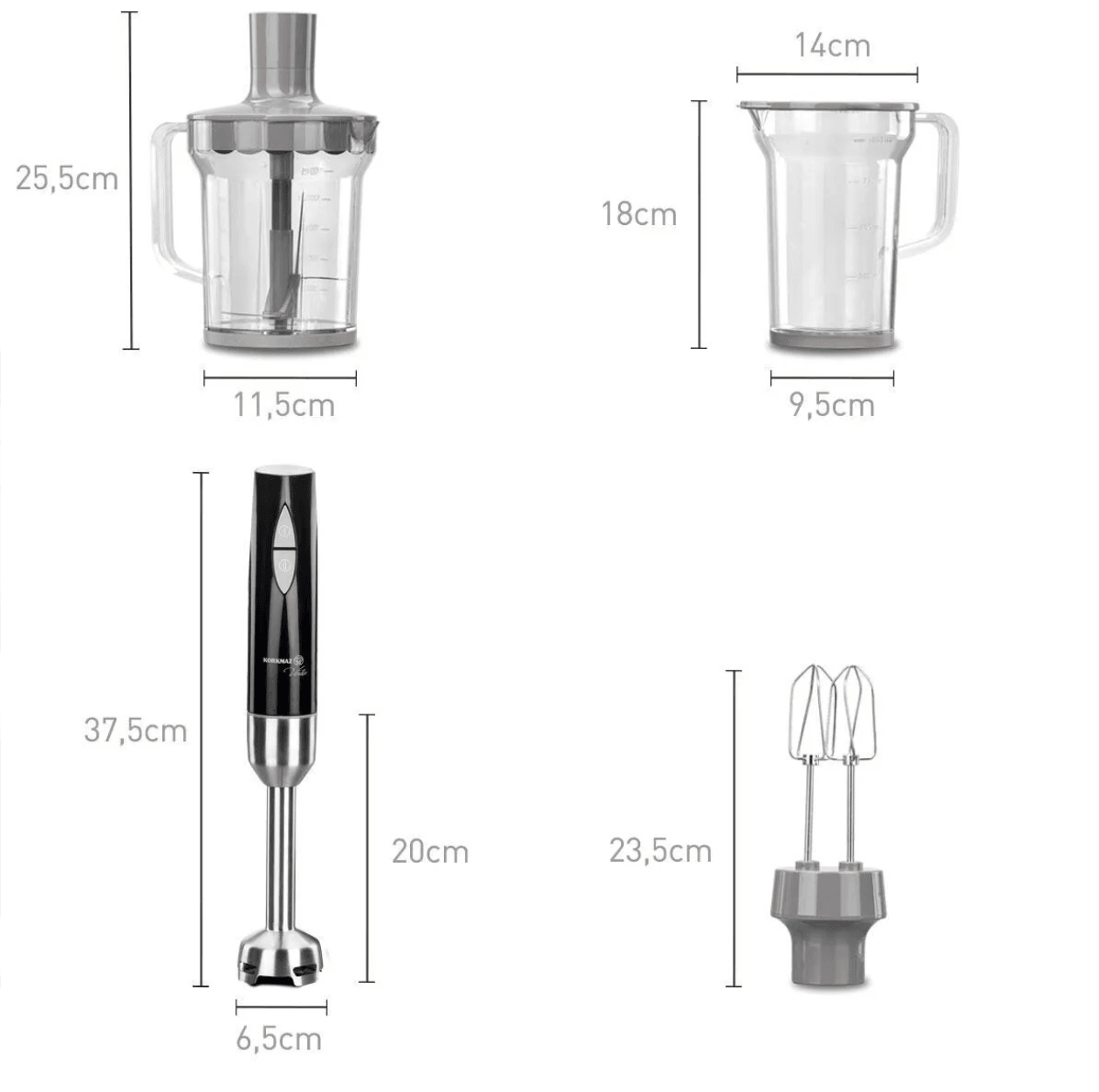 KORKMAZ A445 VERTEX MEGA BLENDER SET